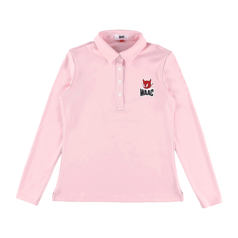 WOMEN Basicベア天竺 長袖シャツ パウダーピンク