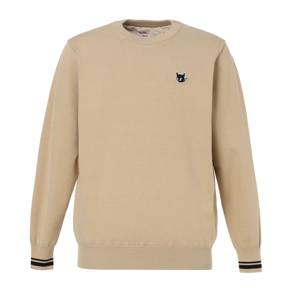 MEN SEASONAL裏付きニットプルオーバー ベージュ