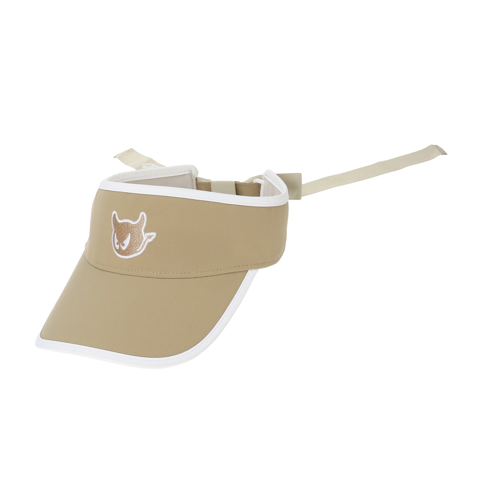 UNISEX リボン付きバイザー ベージュ