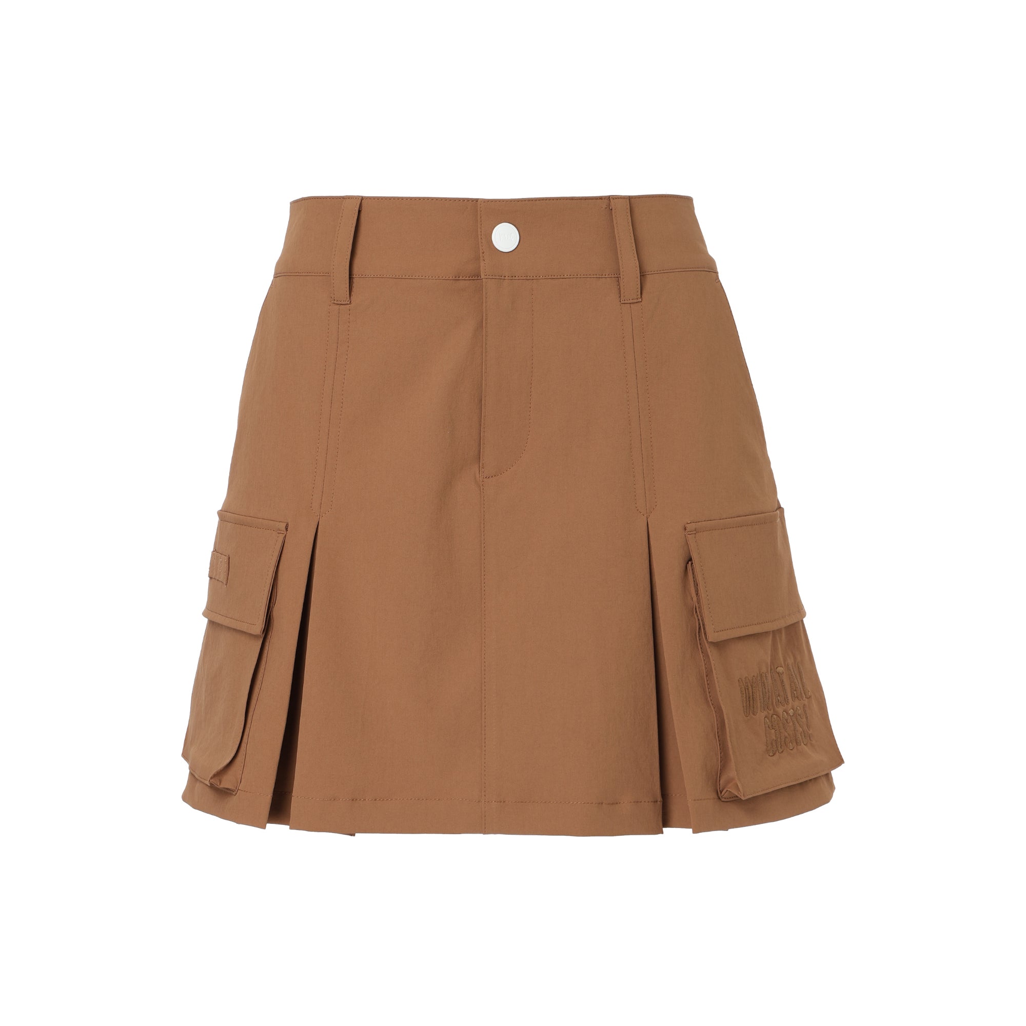 WOMEN 2WAYストレッチ カーゴスカート キャメル