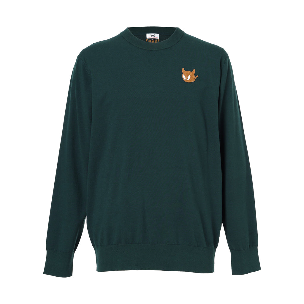 MENS ESSENTIALニット ダークグリーン/072244720