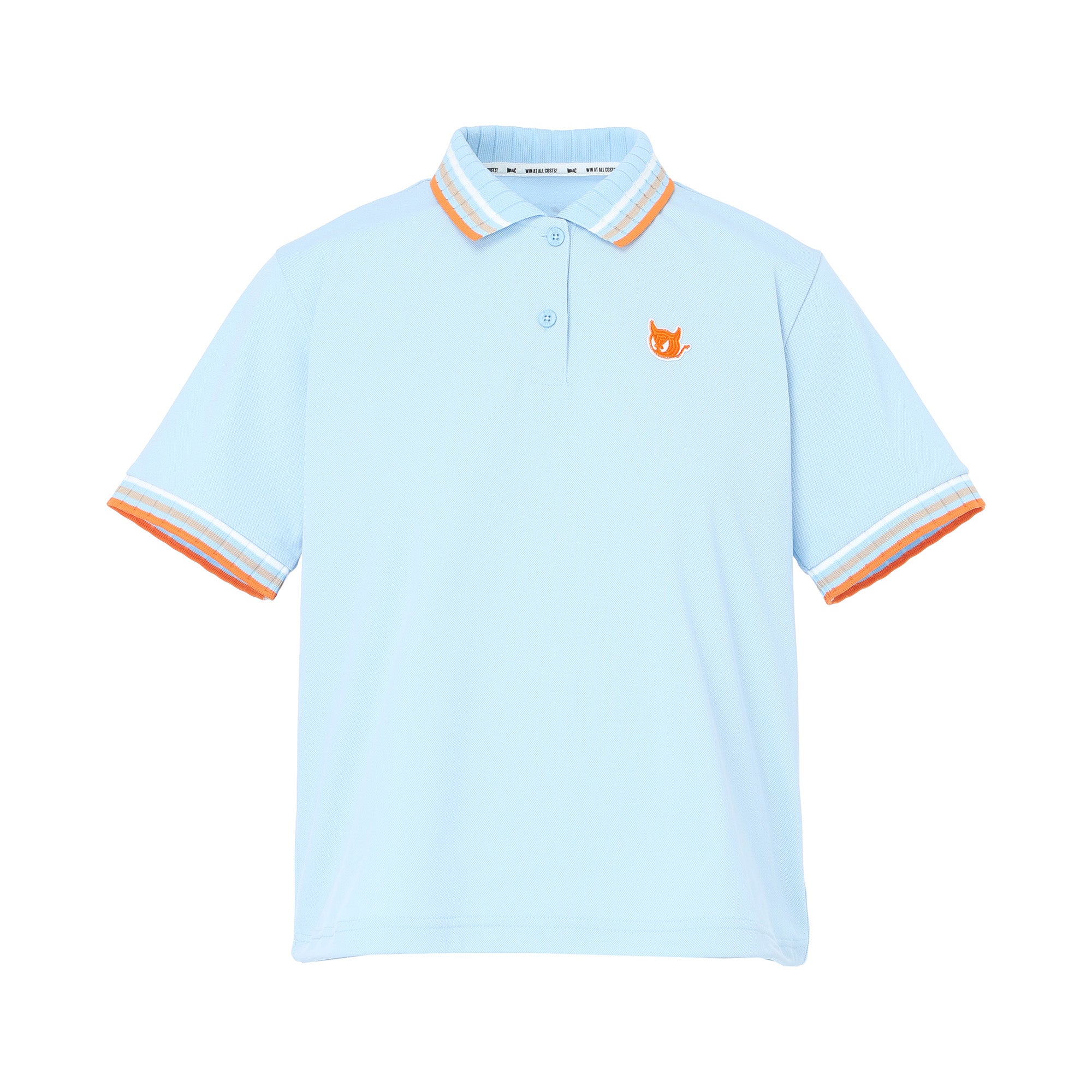 WOMEN ルーズフィットポロシャツ ライトブルー