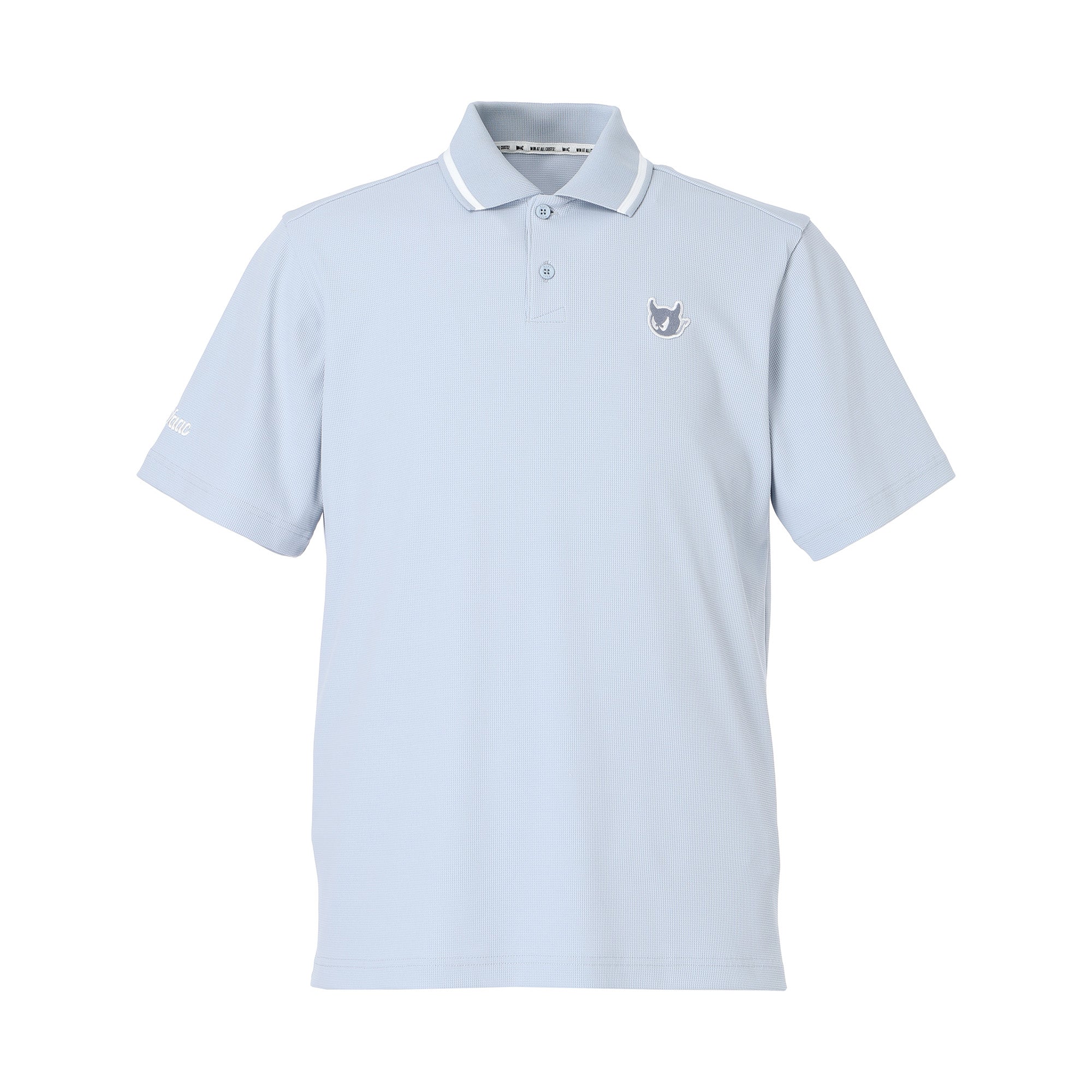MEN サスティナブル ワッフルピケポロシャツ サックスブルー