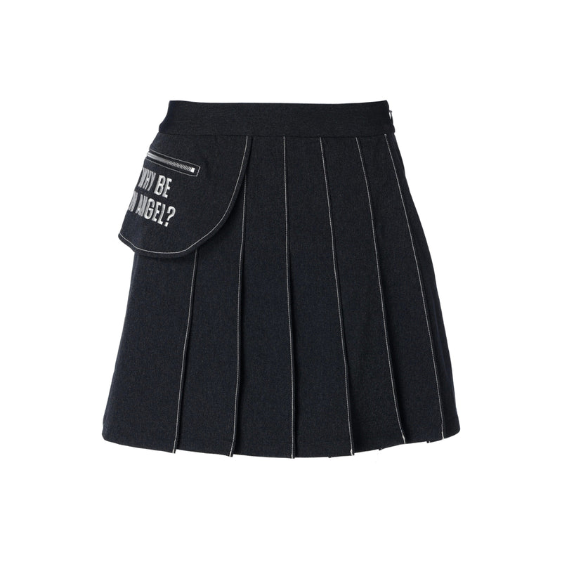WOMENS デニムライク2WAY スカート インディゴブルー/072242370