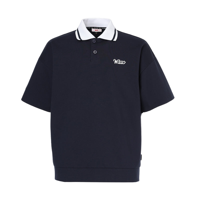 MEN ライトストレッチポンチ ポロシャツ ネイビー