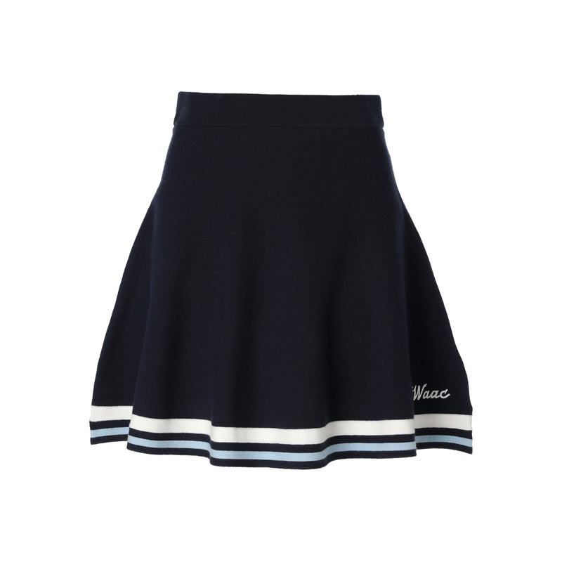 WOMENS カラーラインニットスカート ネイビー/072242381