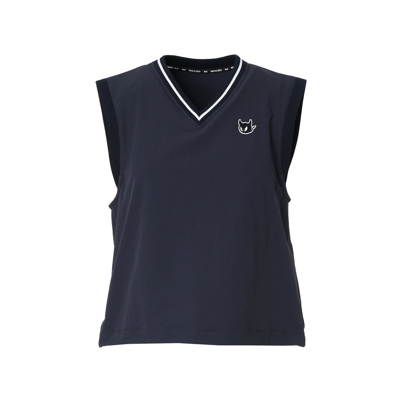 WOMEN 4WAYストレッチ プルオーバーベスト ネイビー