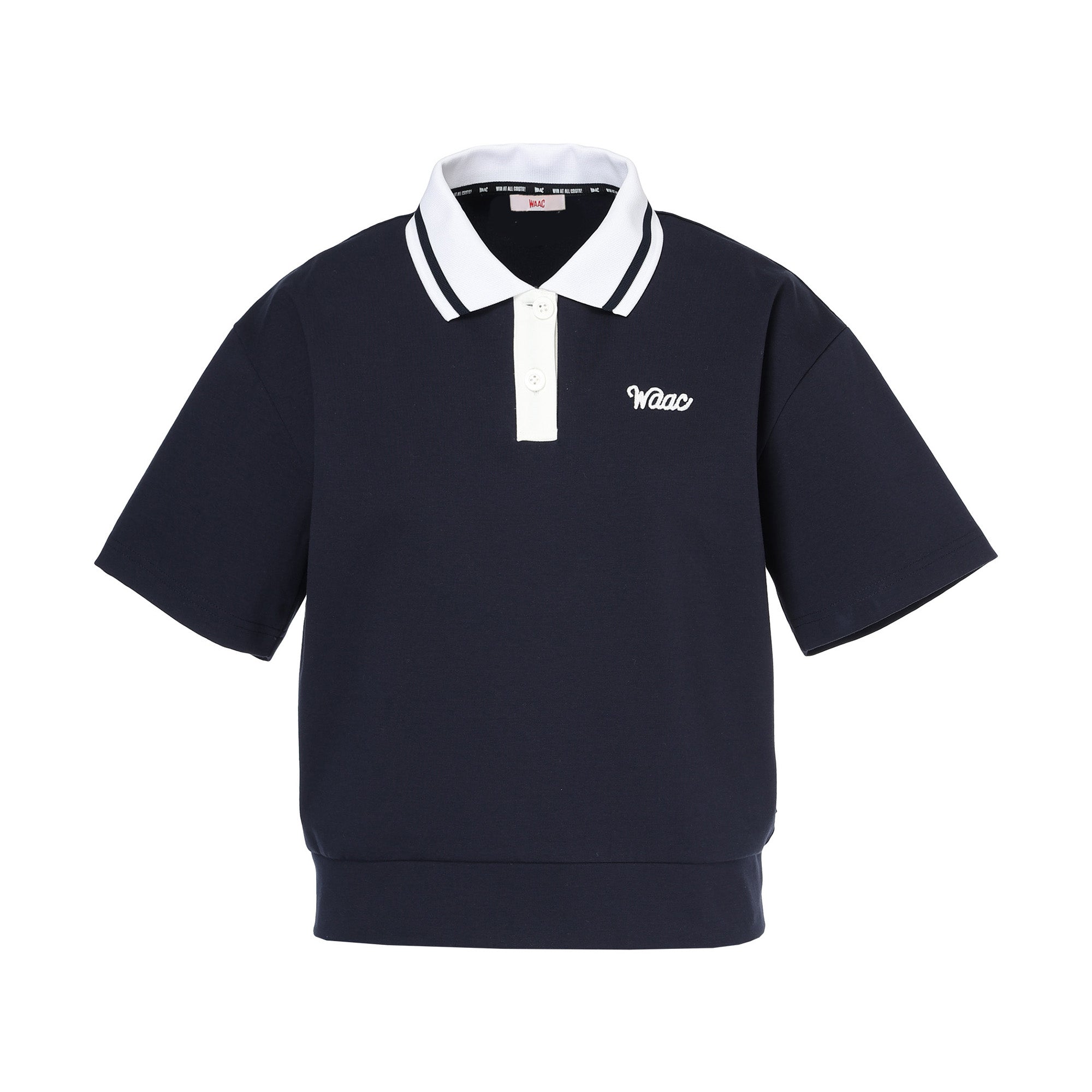 WOMEN ライトストレッチポンチ ポロシャツ ネイビー