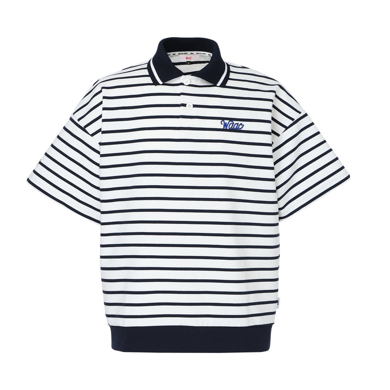 MEN ライトストレッチポンチ ポロシャツ ボーダー