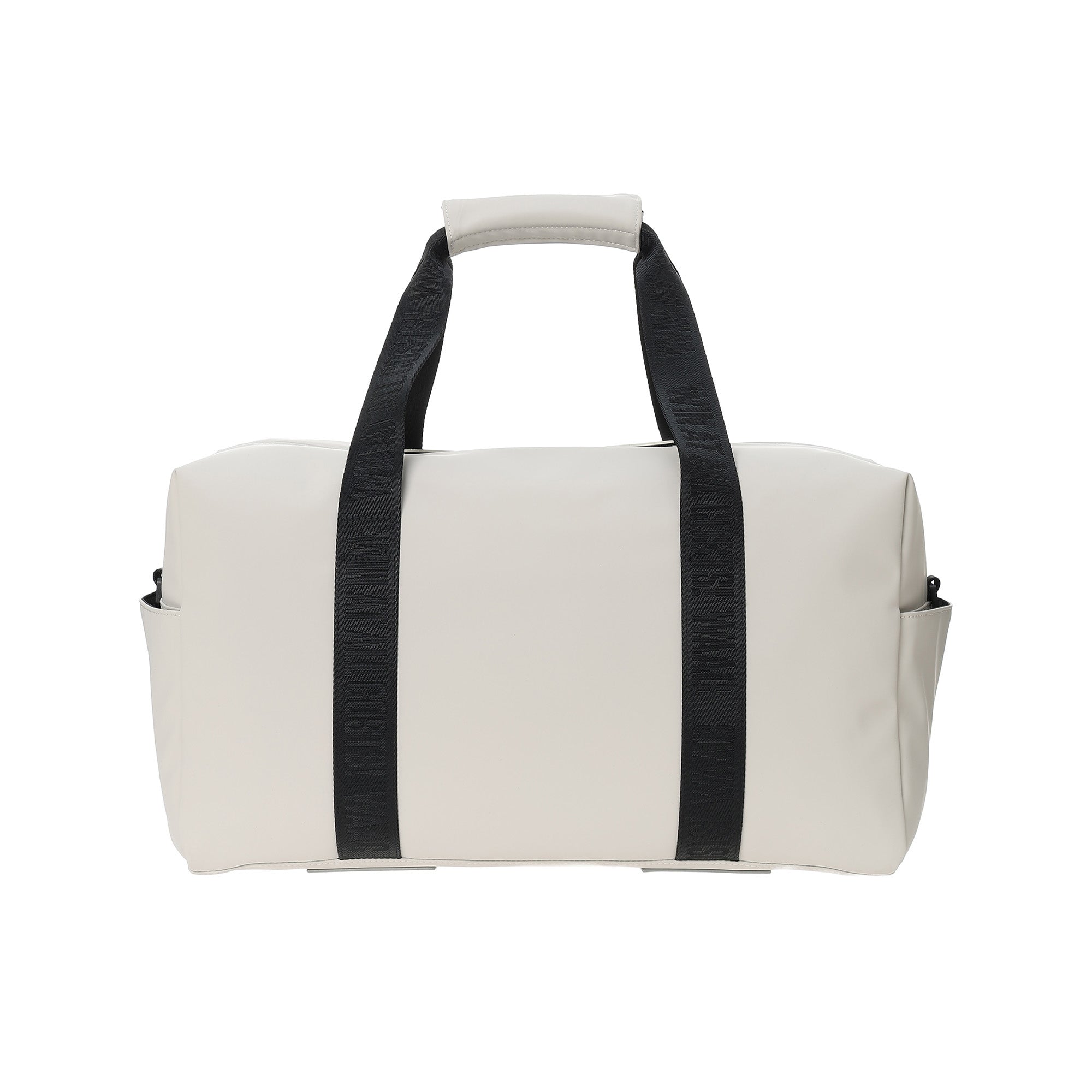 UNISEX MATTE FAUX LEATHER ボストンバッグ グレー