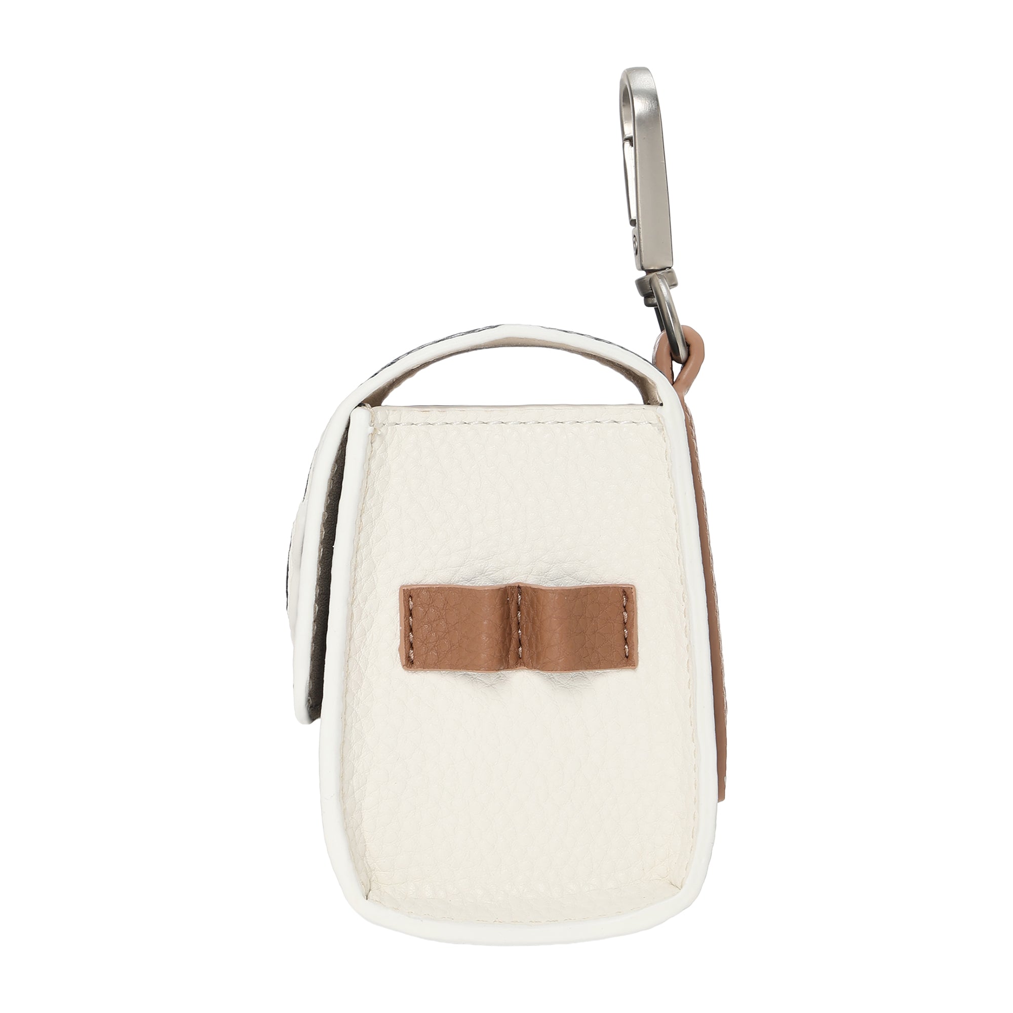 UNISEX Grainy Synthetic Leather ボールポーチ アイボリー