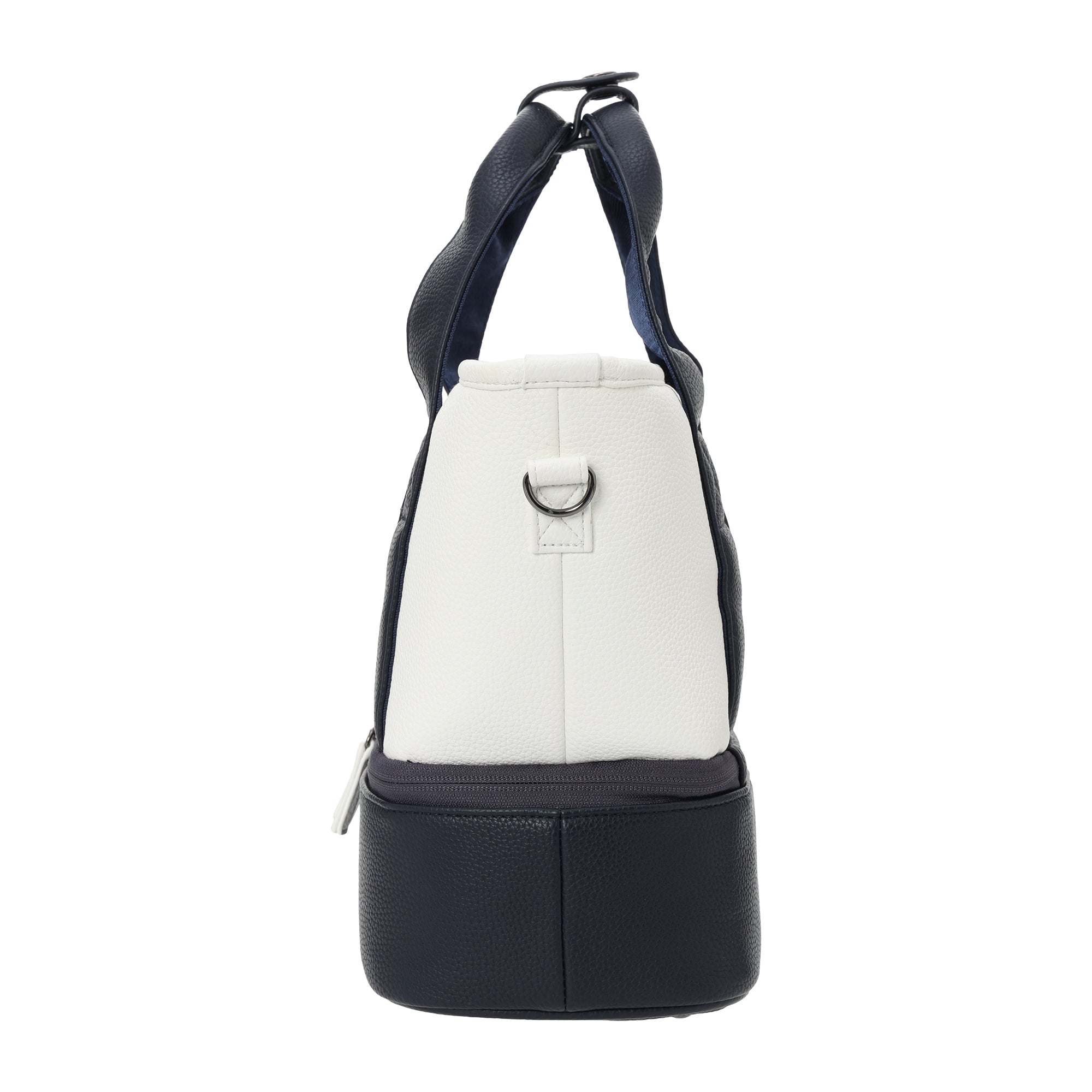 GRAINY SYNTHETIC LEATHER 2層式カートバッグ ホワイト