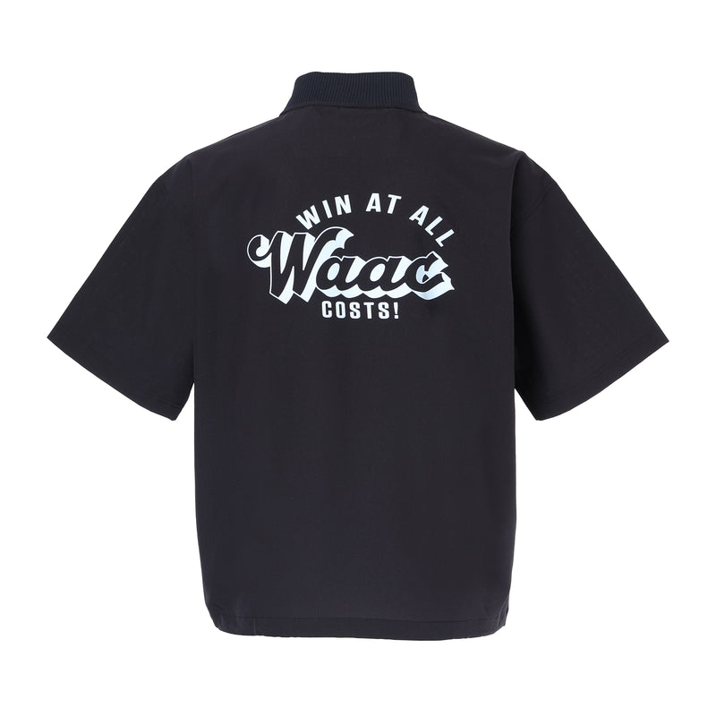MEN COOLDOTSミニリップストップ ハーフジップ ネイビー