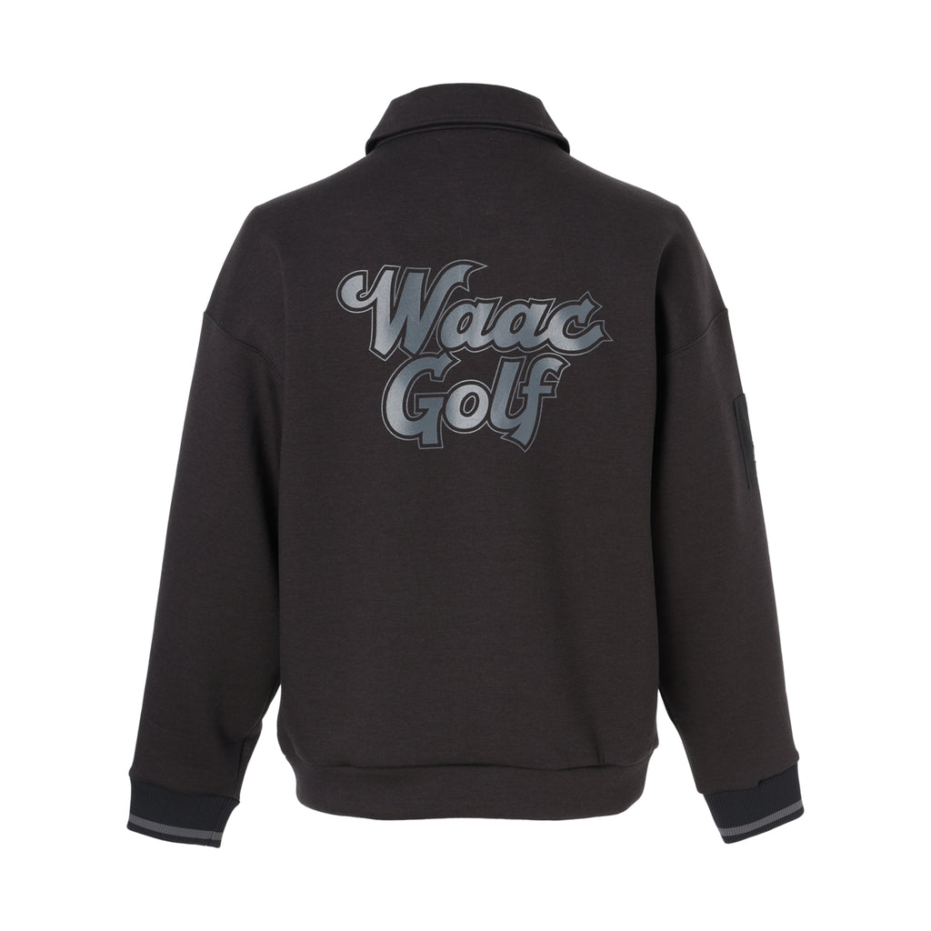 MEN ダンボールニットハーフジップ ブラック