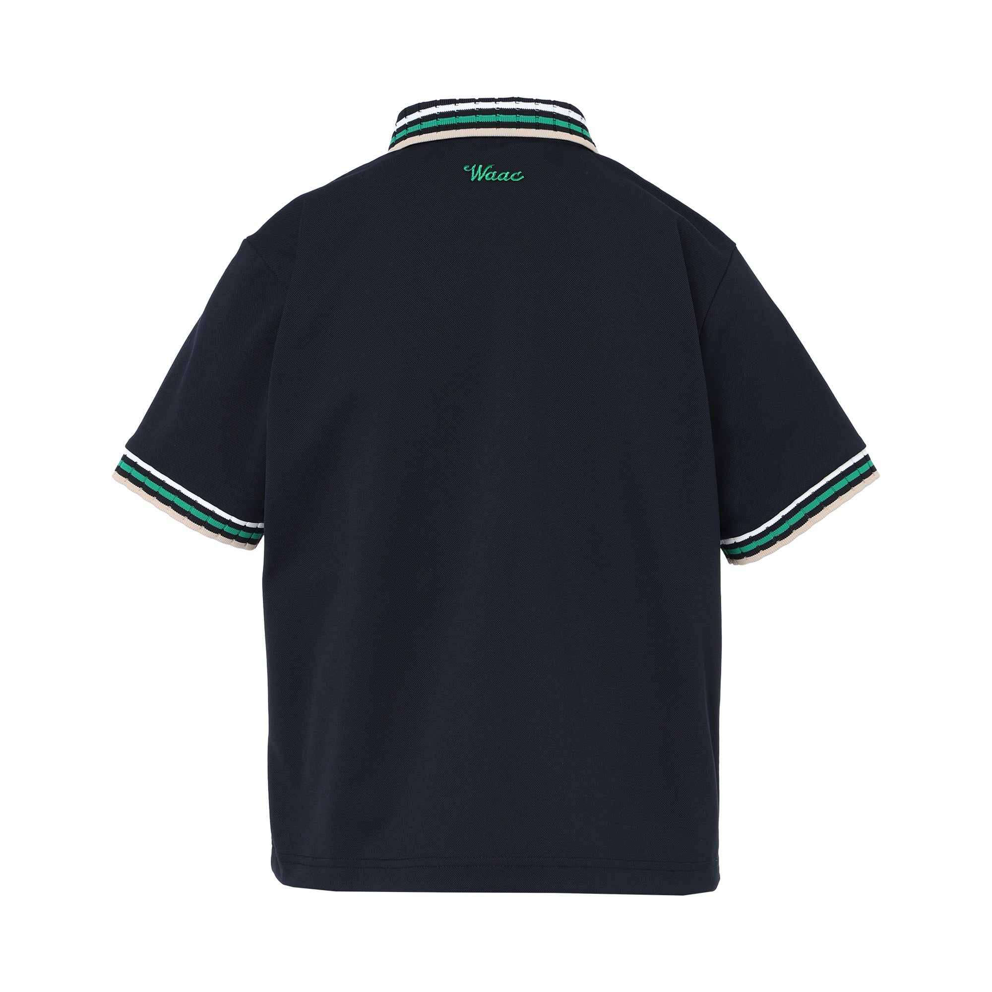 WOMEN ルーズフィットポロシャツ ブラック