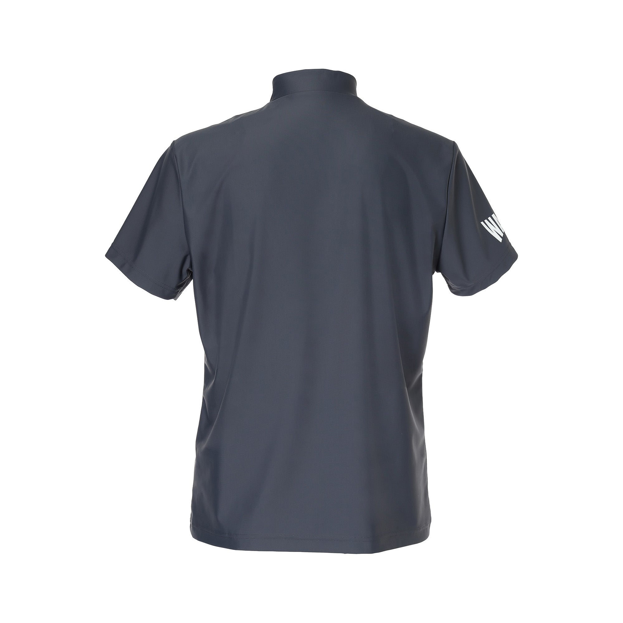 WAAC モックネックシャツ チャコールMサイズ　ワックジャパン MEN ECO NYLON モックネック チャコール