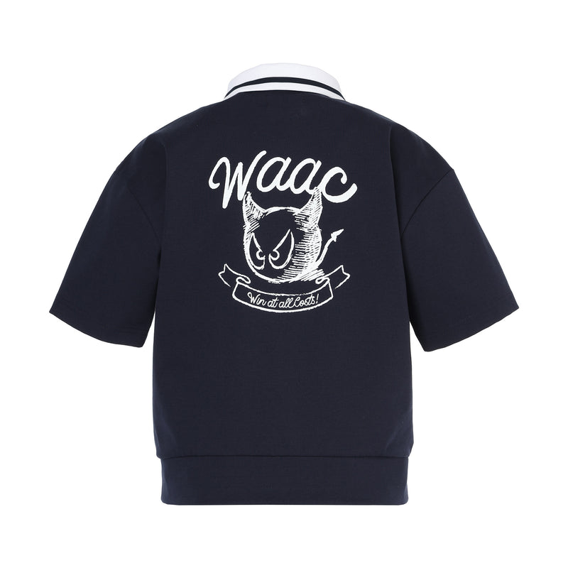 WOMEN ライトストレッチポンチ ポロシャツ ネイビー