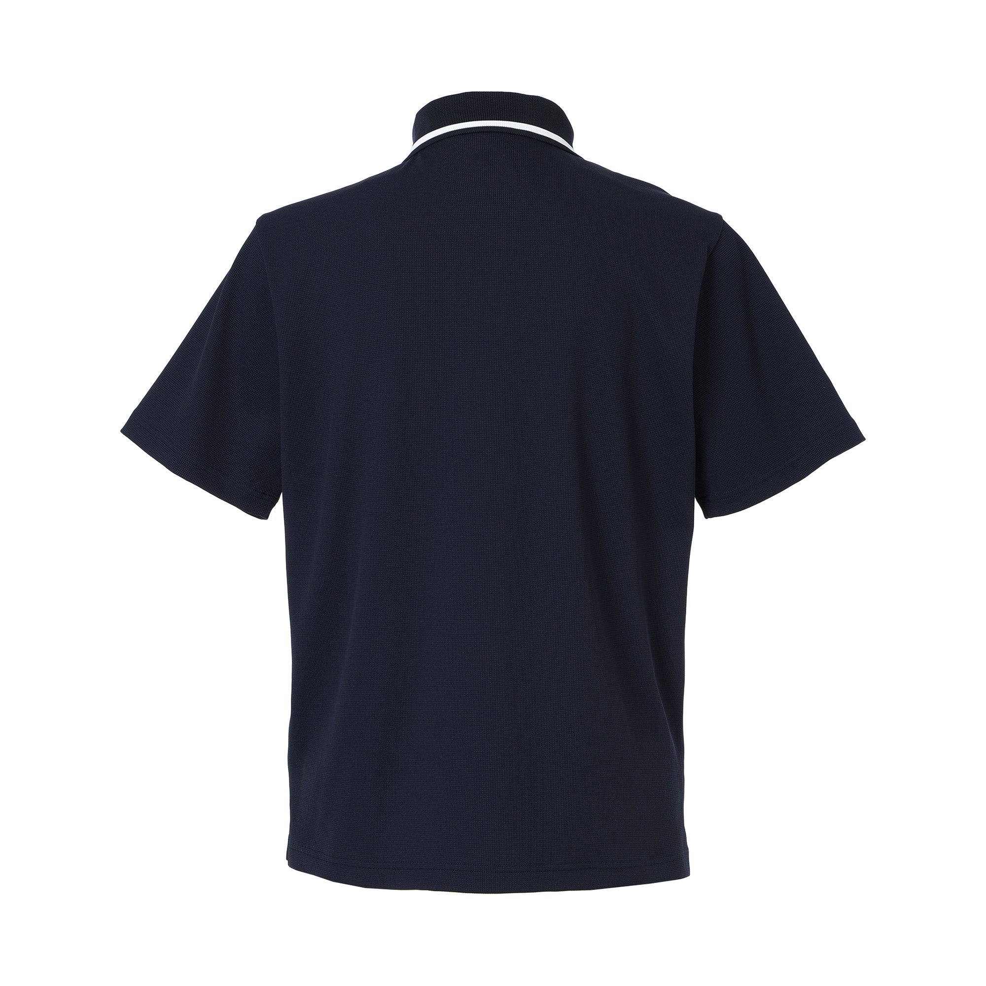 MEN サスティナブル ワッフルピケポロシャツ ネイビー