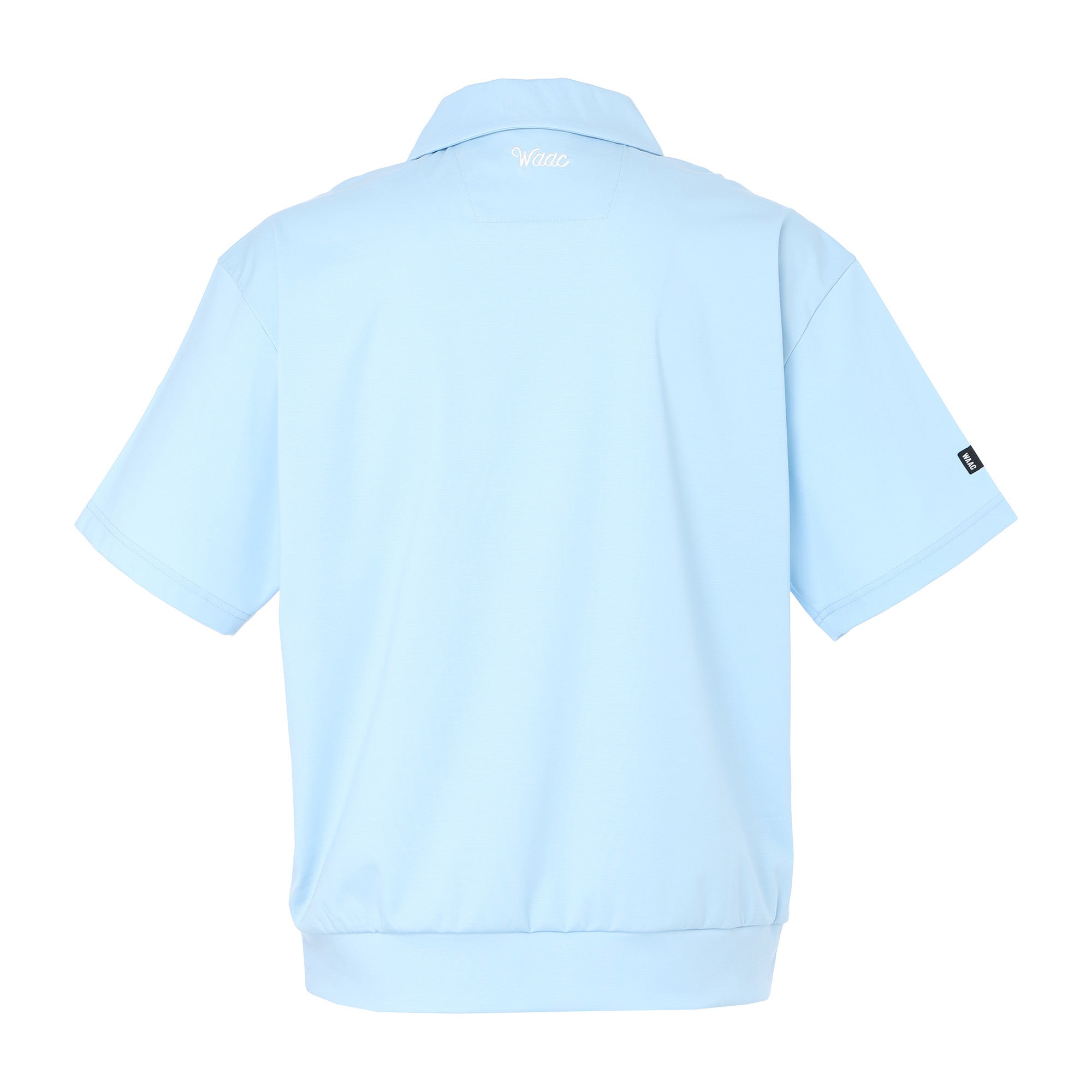 MEN カラーブロック ポンチポロ ライトブルー