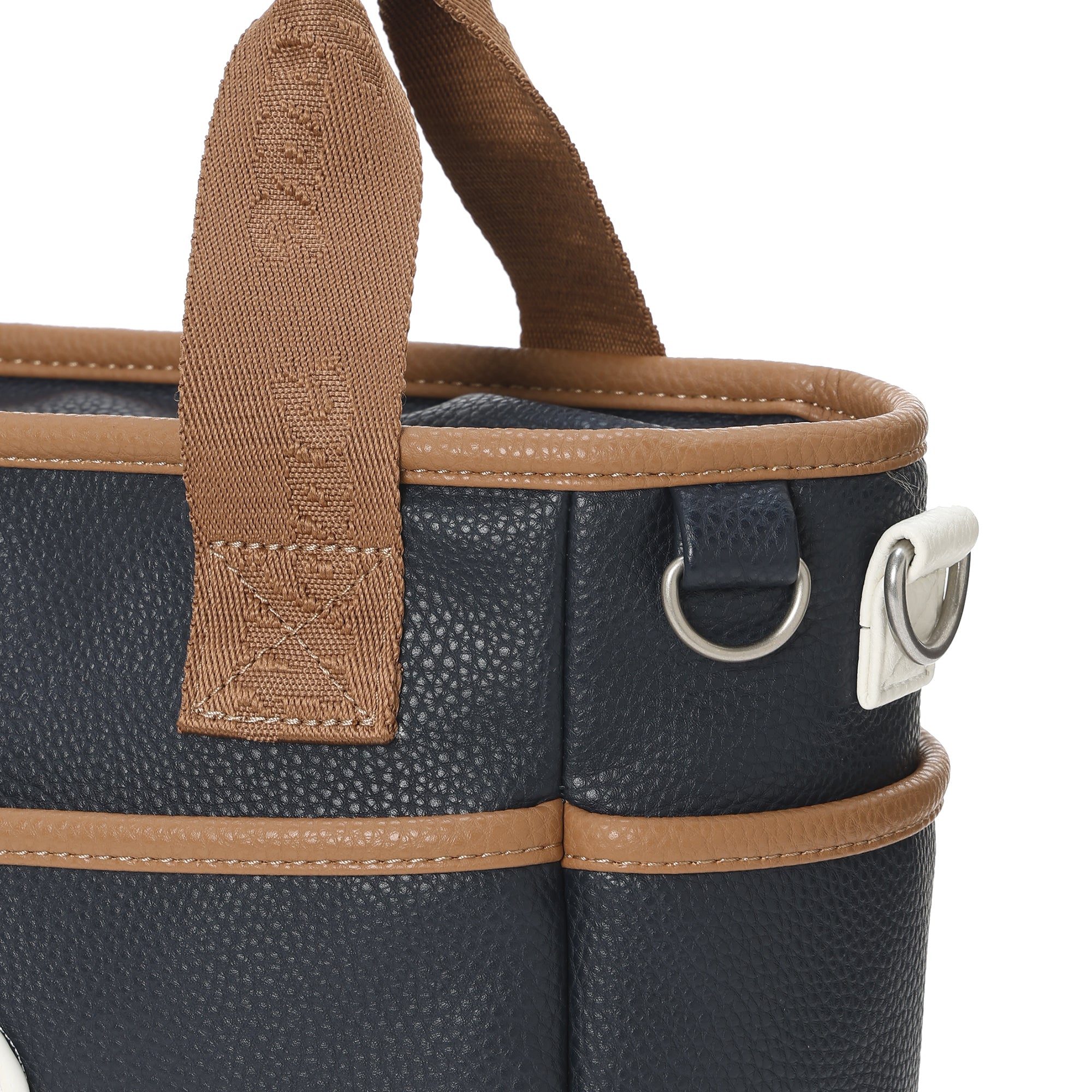 Grainy Synthetic Leather カートバッグ ネイビー
