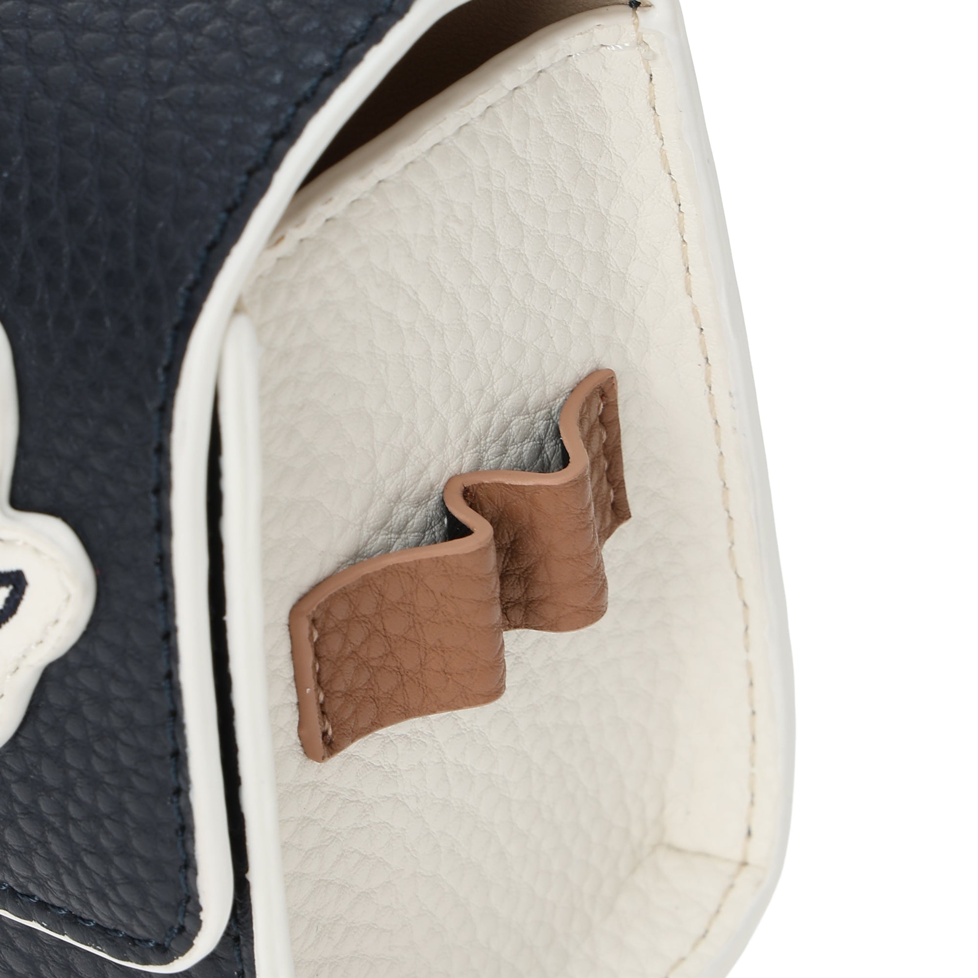 UNISEX Grainy Synthetic Leather ボールポーチ アイボリー