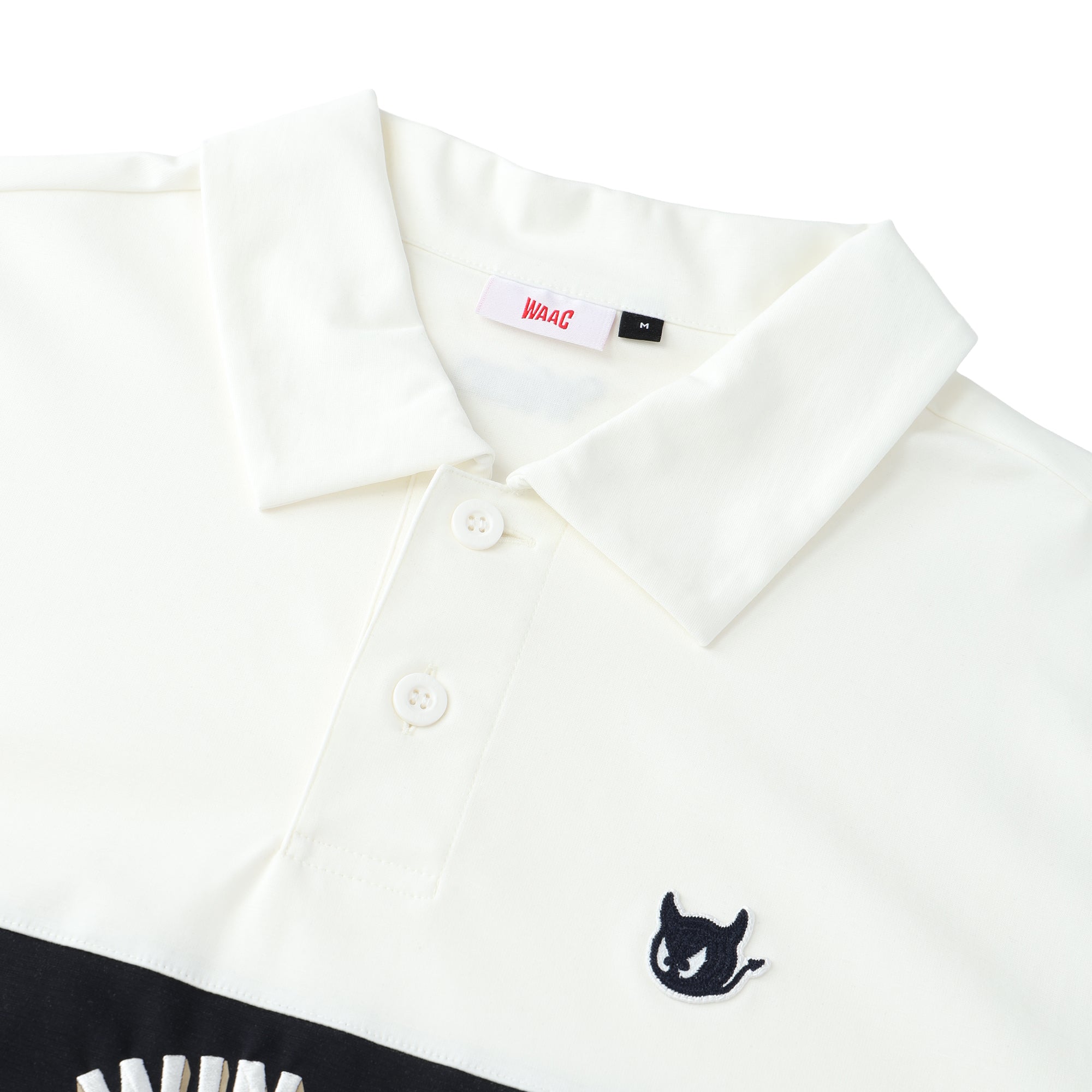 MEN カラーブロック ポンチポロ ネイビー