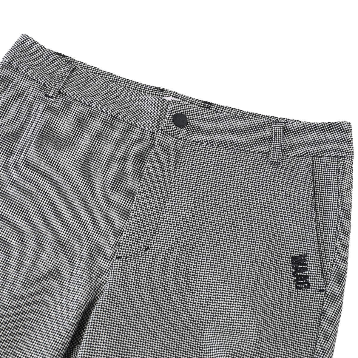 MEN 両面起毛チェックロングパンツ チャコール