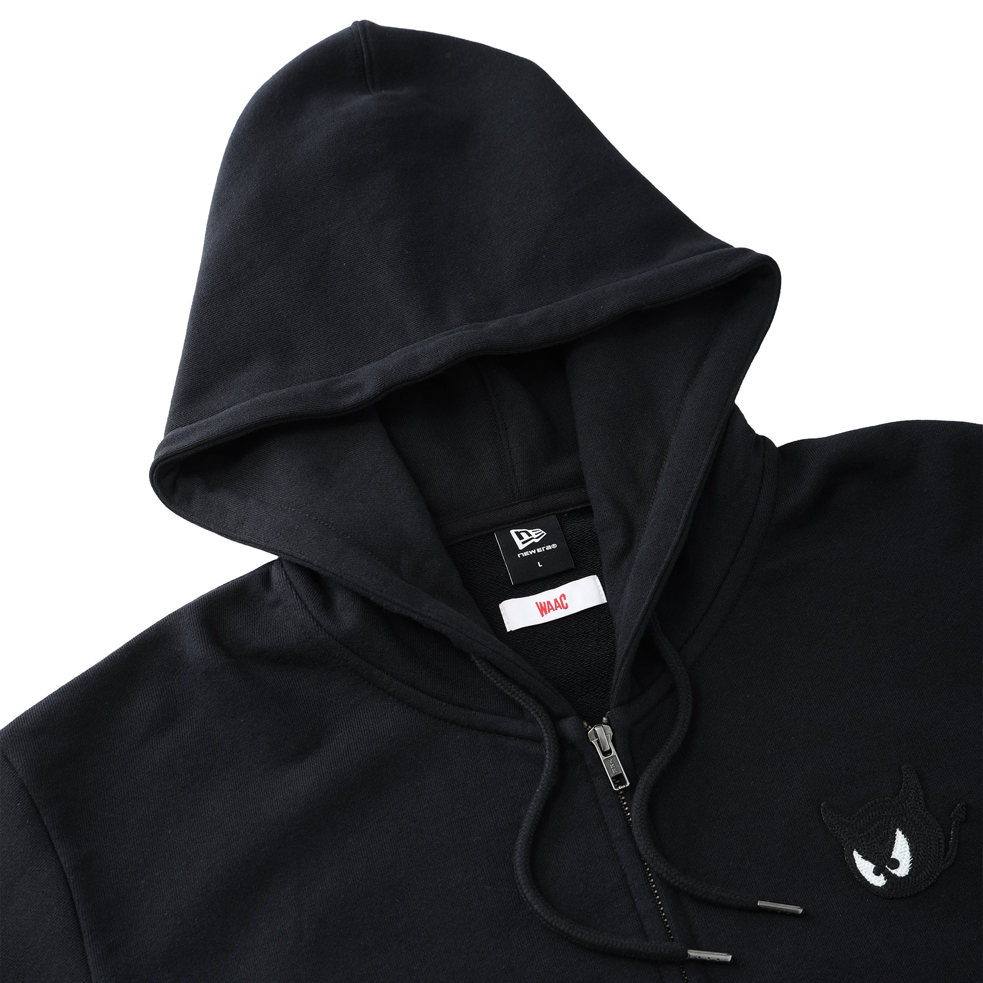 UNISEX ジップアップフーディ ブラック
