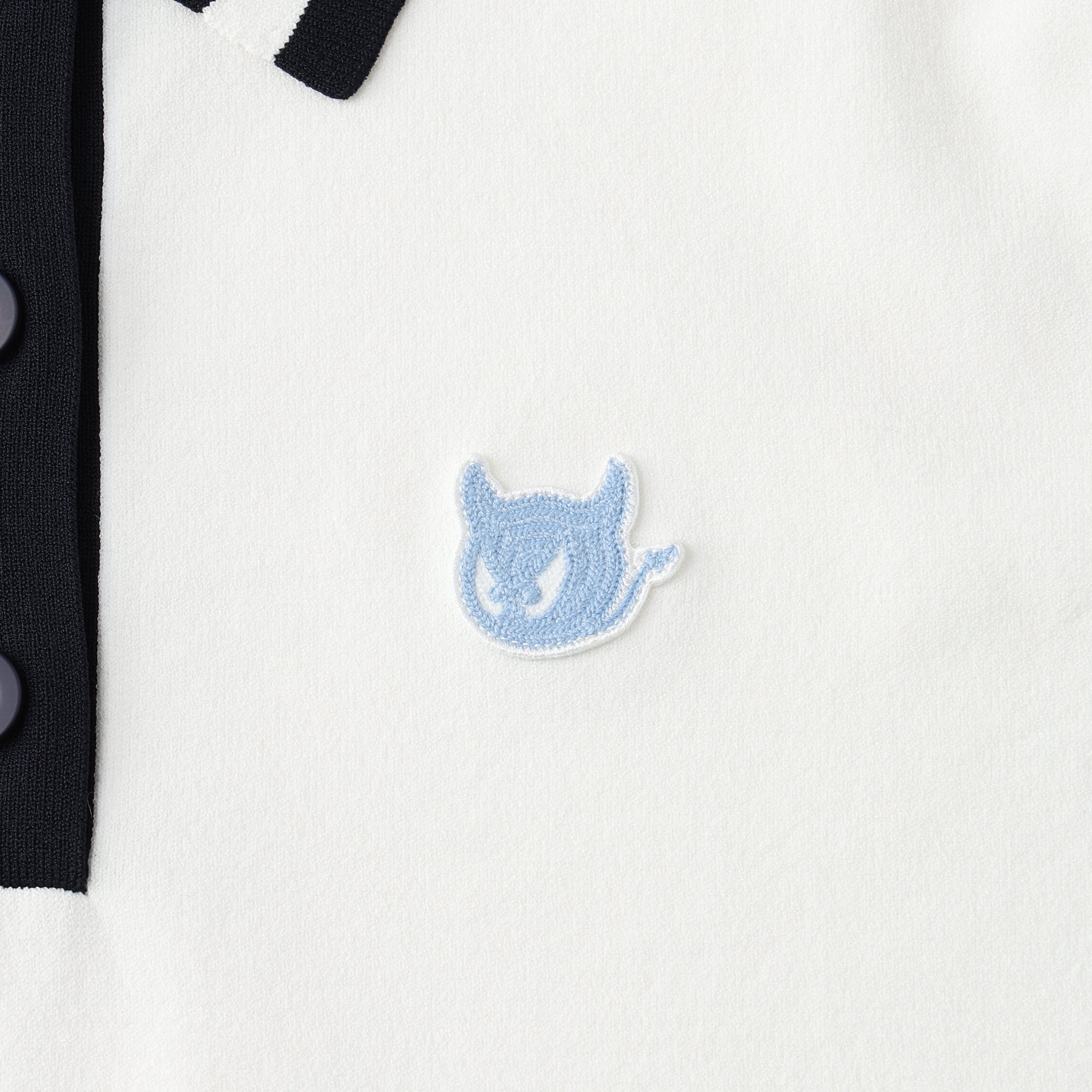 WOMEN ストレッチニットポロ ホワイト