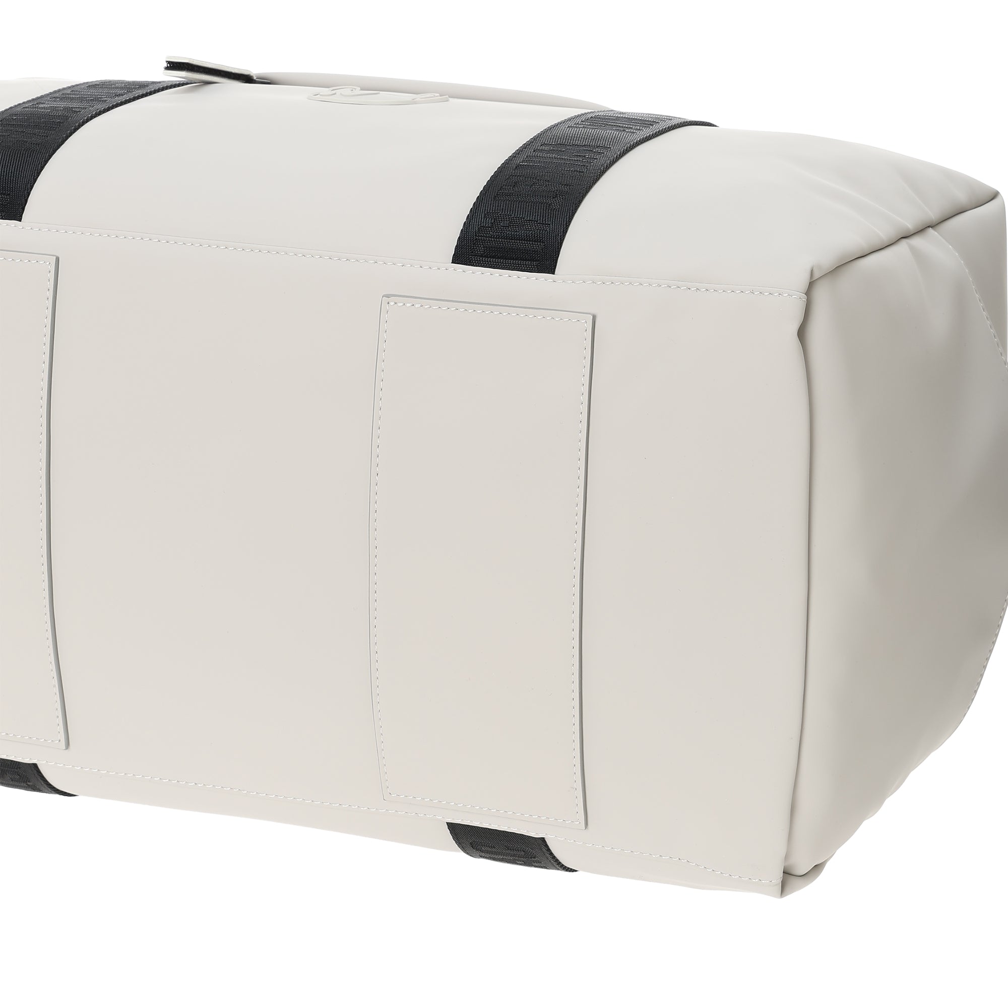 UNISEX MATTE FAUX LEATHER ボストンバッグ グレー