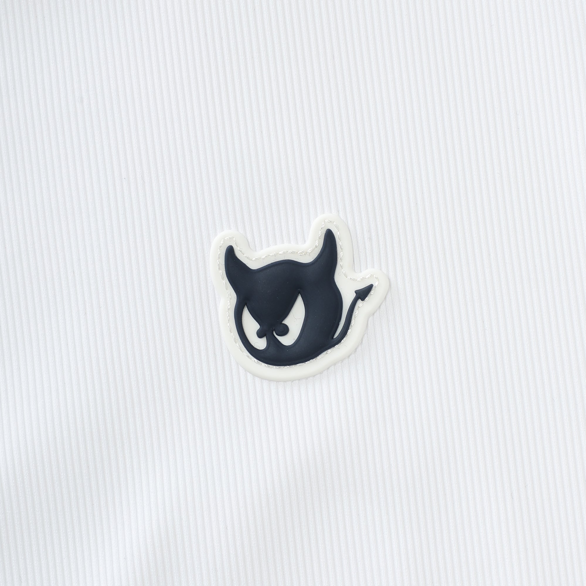 WOMEN カラーブロック リブポロシャツ ライトブルー