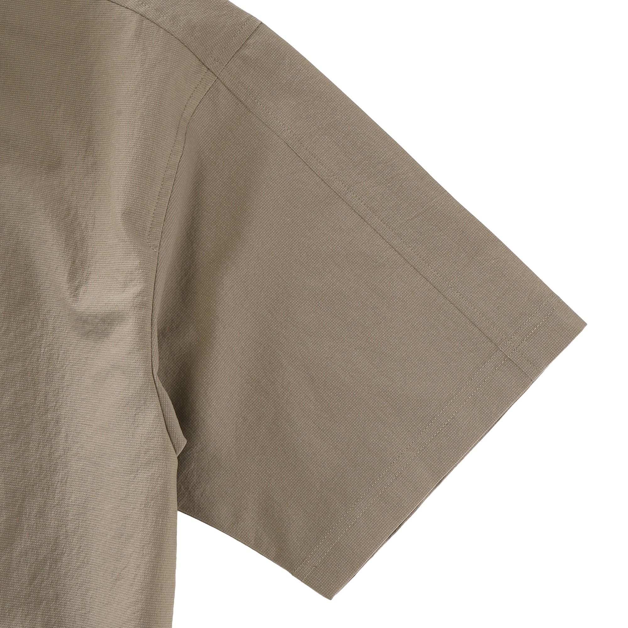 MEN COOLDOTSミニリップストップ ハーフジップ キャメル