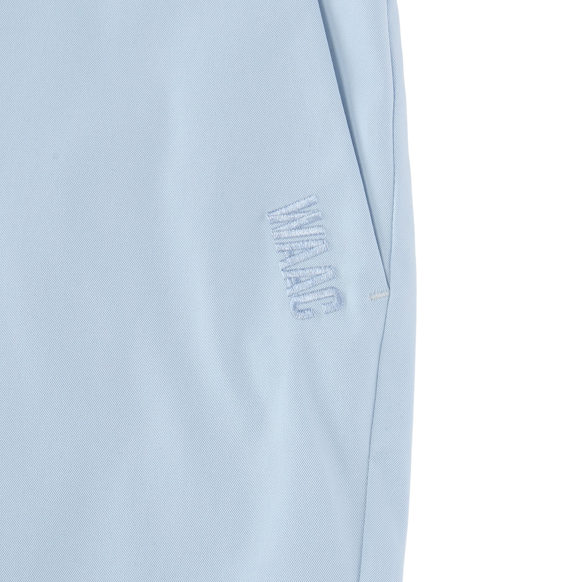 MEN スパンライク チノハーフパンツ ブルー