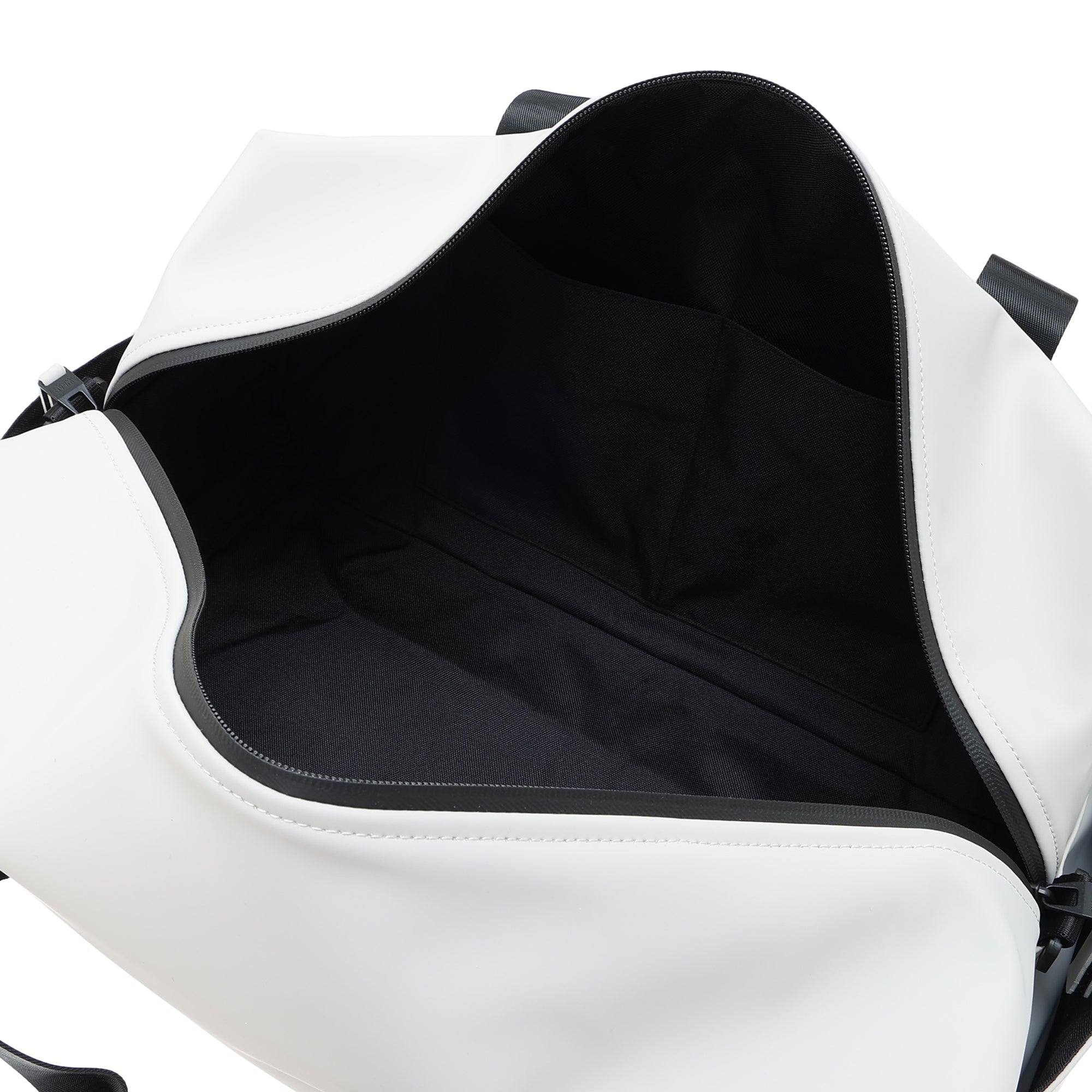 UNISEX MATTE FAUX LEATHER ボストンバッグ グレー