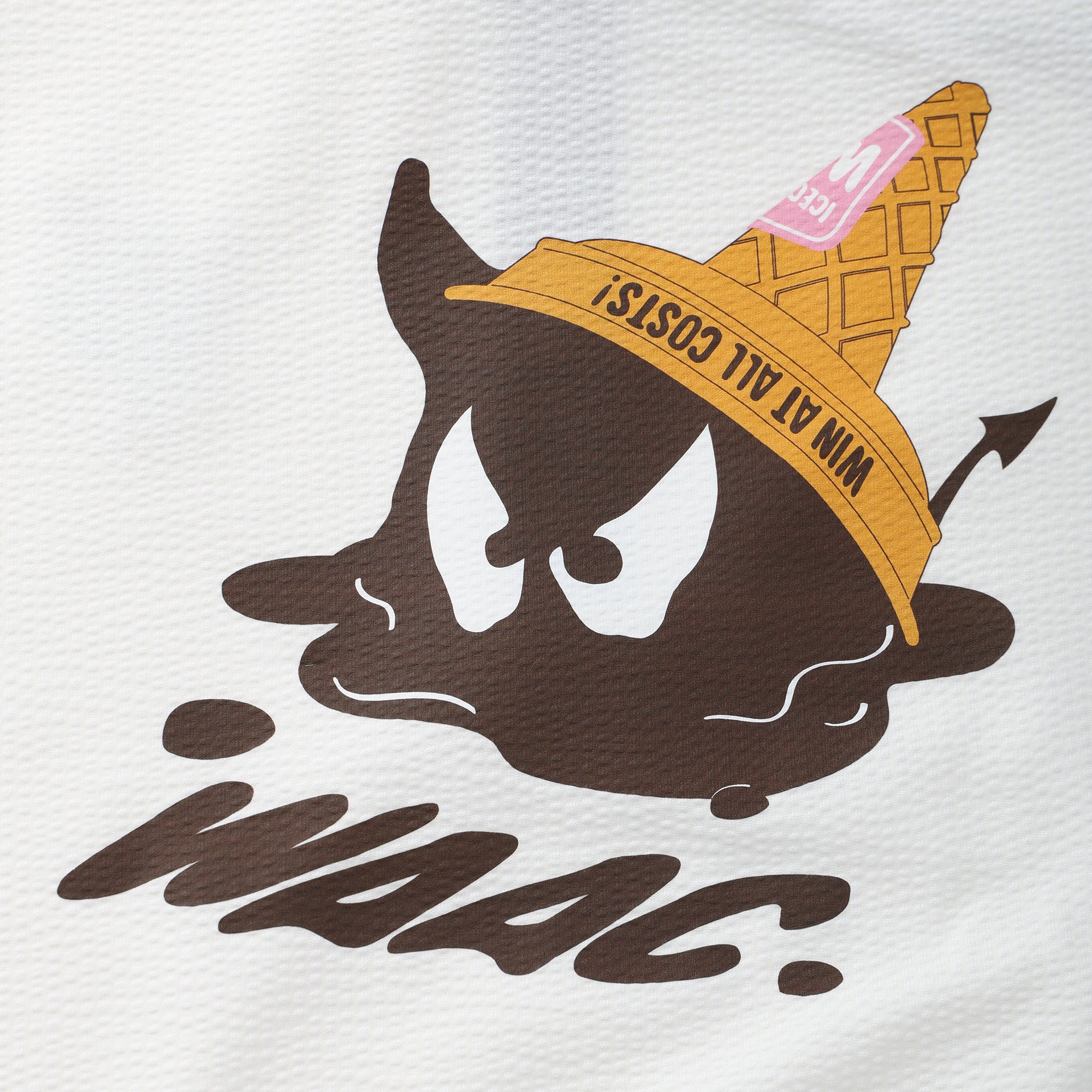 WOMEN ストレッチサッカー ICE CREAM WAACKYポロ ネイビー