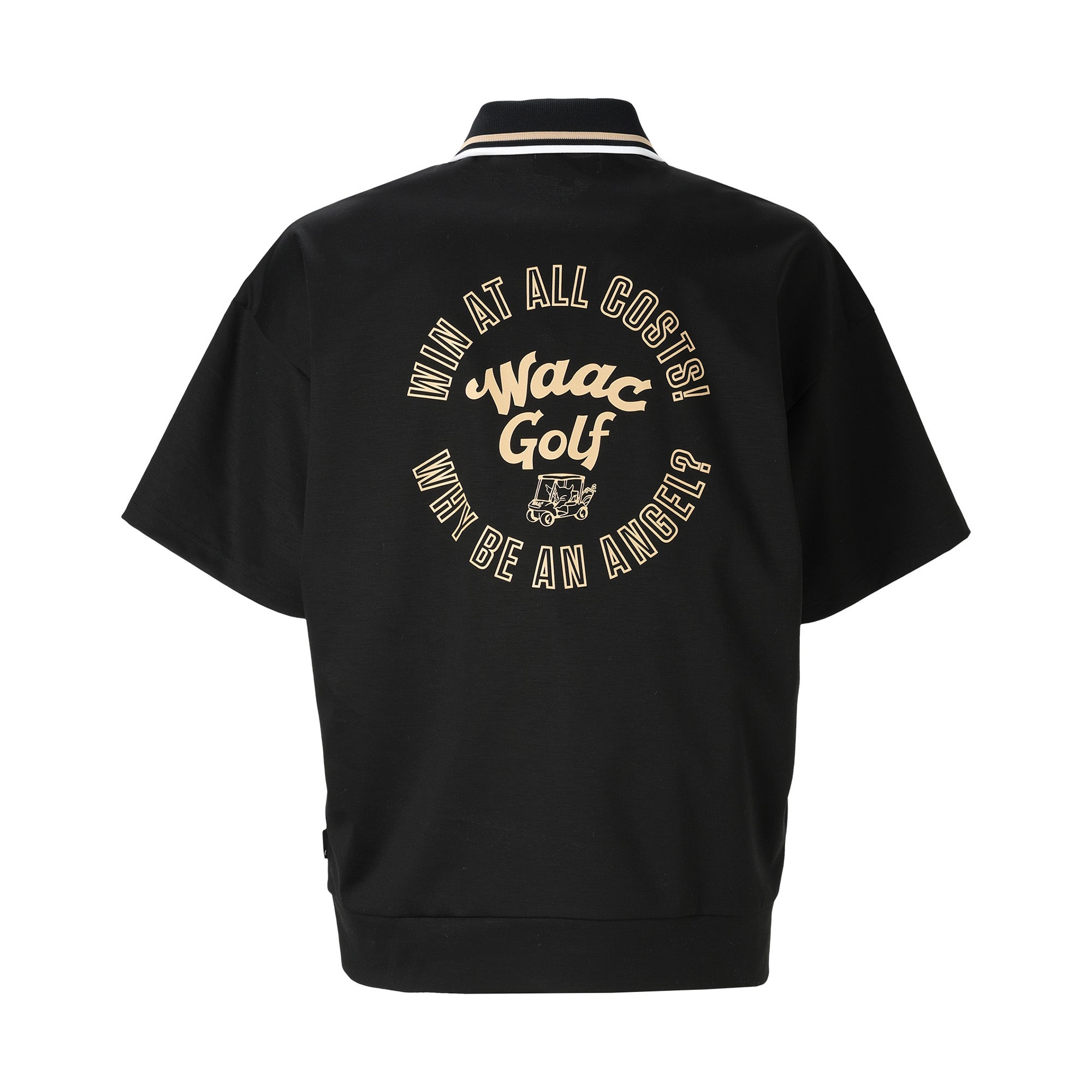 【25SS 新作】MEN バックロゴポロシャツ ブラック