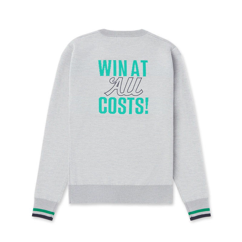 MEN ダブルフェイススウェットライクニットプルオーバー グレー