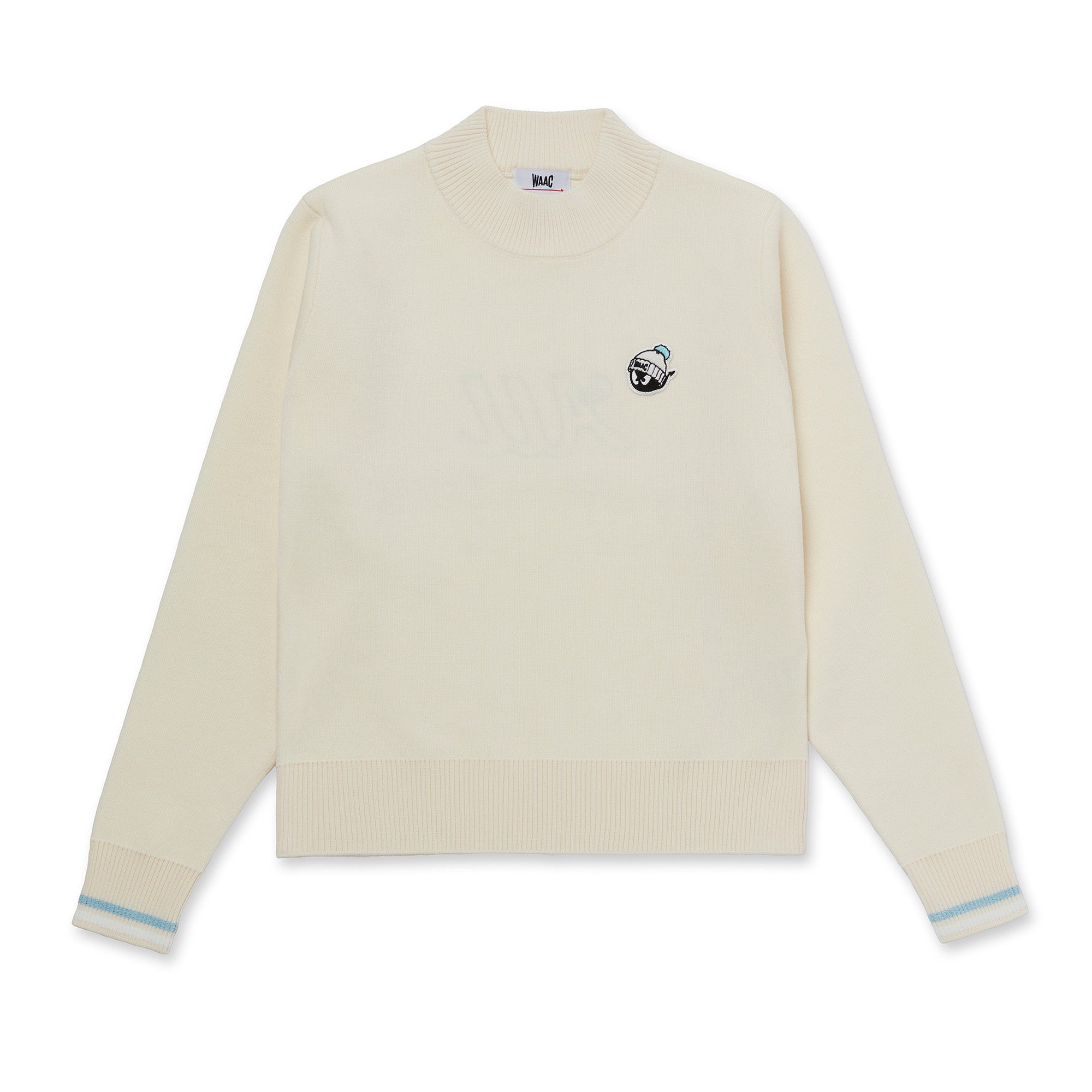 WOMEN ダブルフェイススウェットライクニットプルオーバー アイボリー