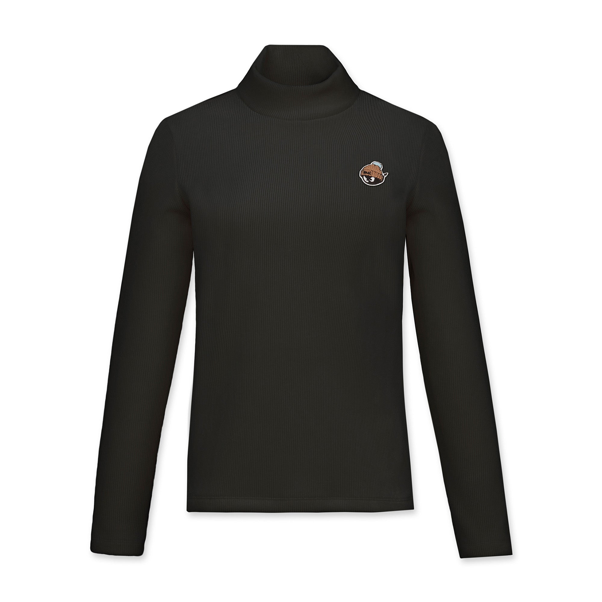 WOMEN コーデュロイフリースモックネック ブラック