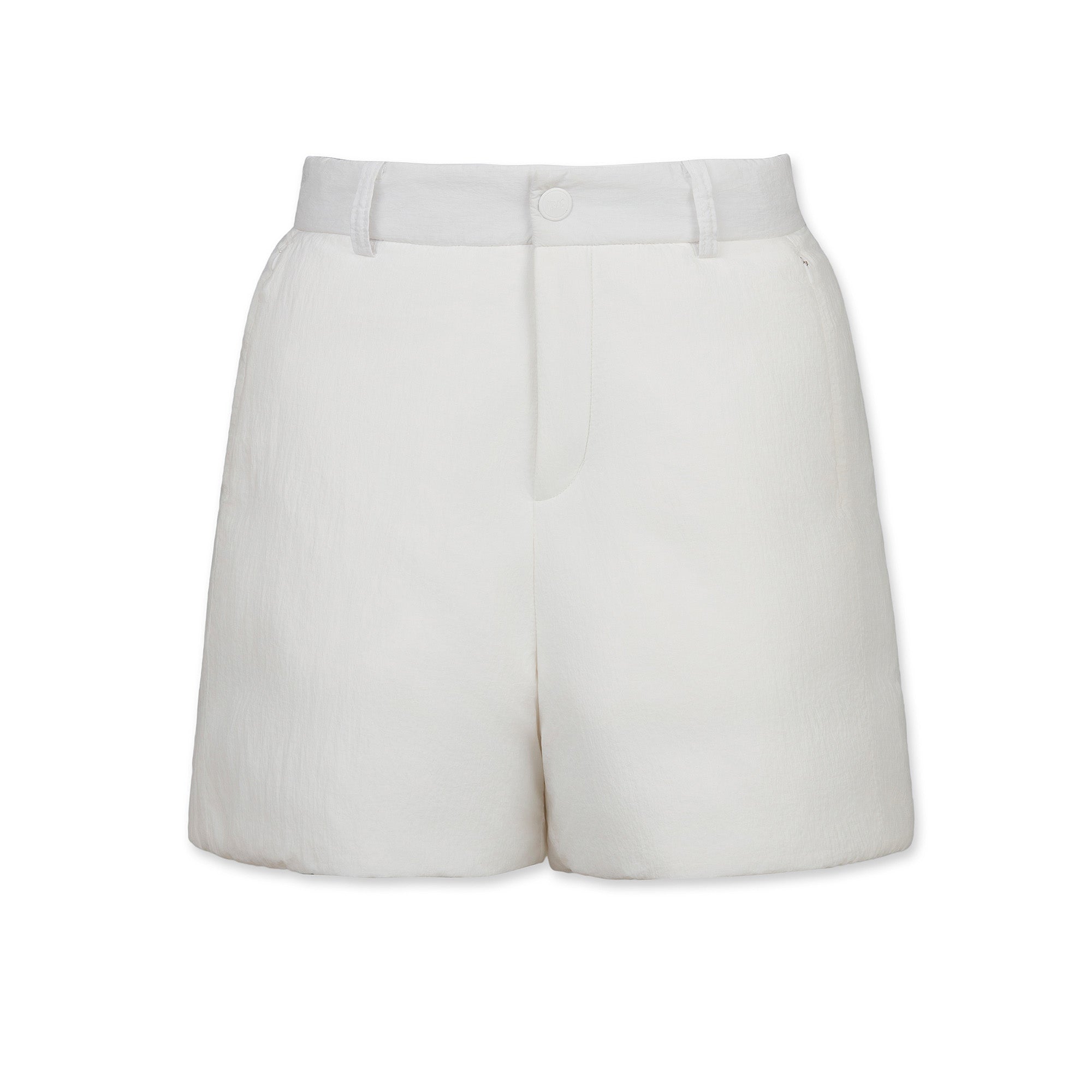 WOMEN パデッドハーフパンツ アイボリー