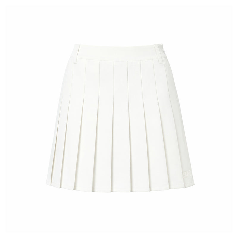 WOMEN ESSENTIALプリーツスカート ホワイト