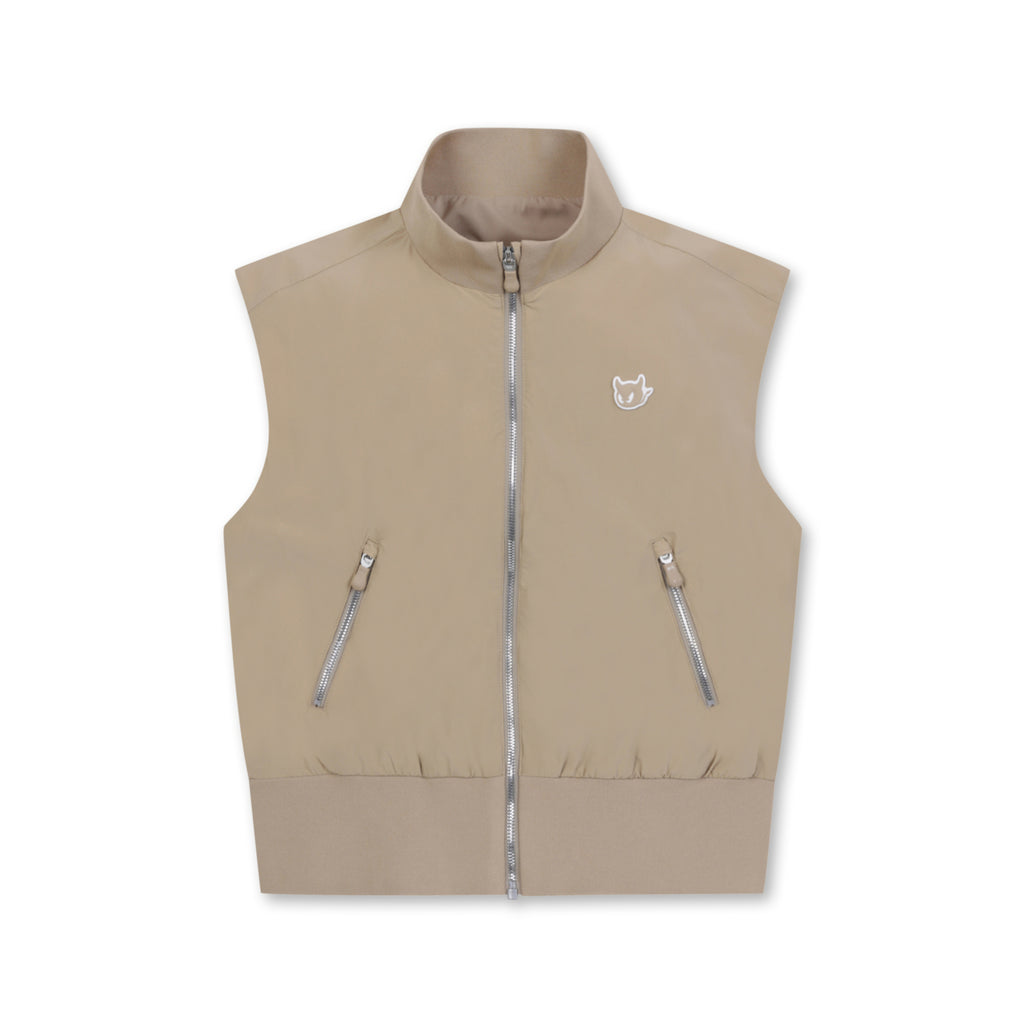 WOMENS ジップアップベスト ライトブラウン/072342251 