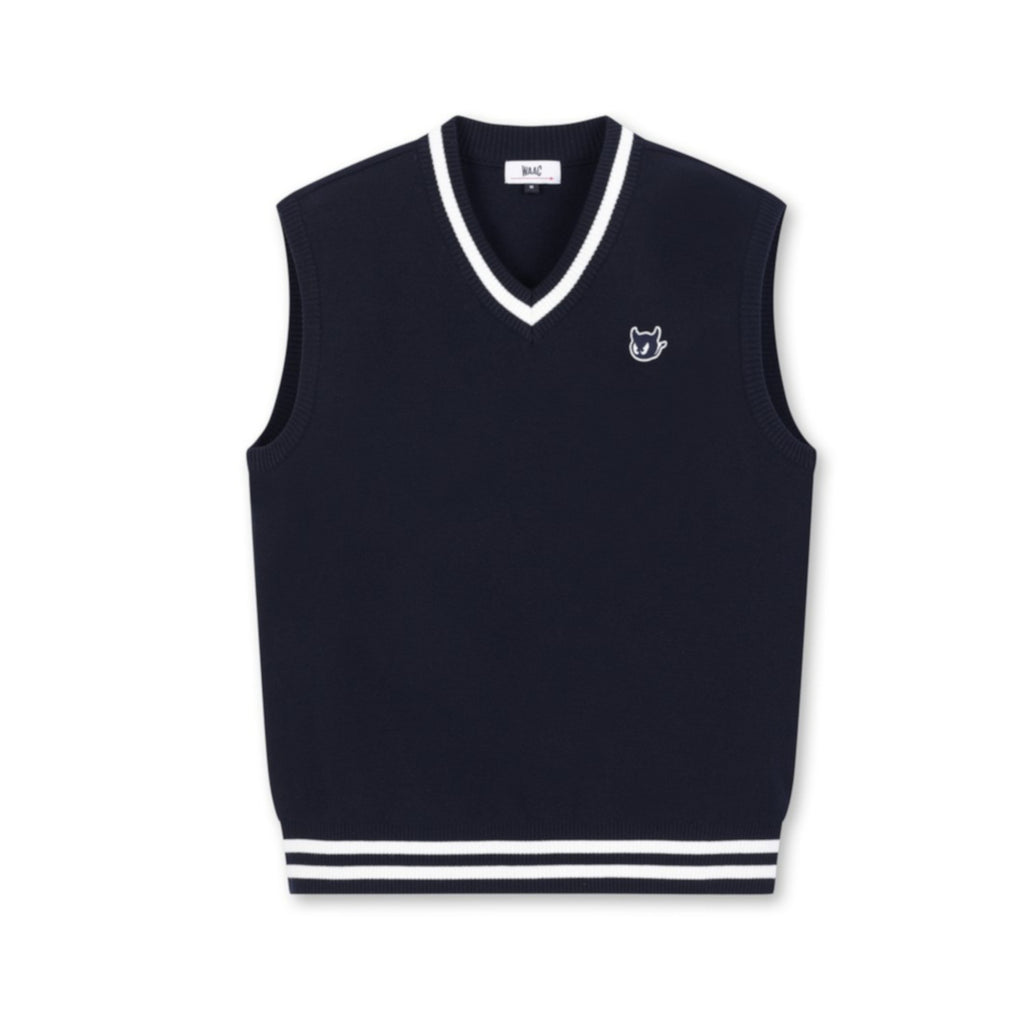 MENS ニットベスト ネイビー/072342700