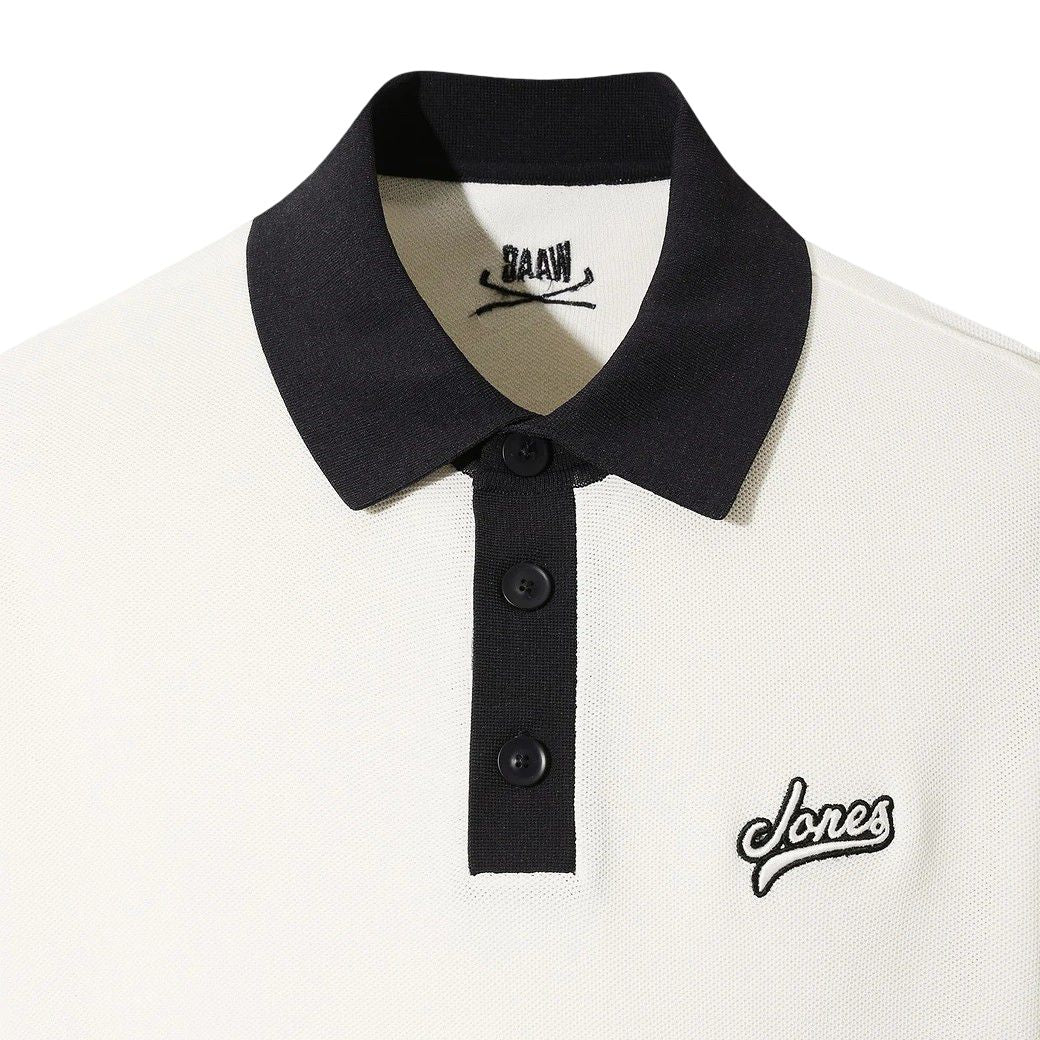 【美品・定価2.9万】ESTNATION ニットポロ L オフホワイト MEN ニットポロ アイボリー