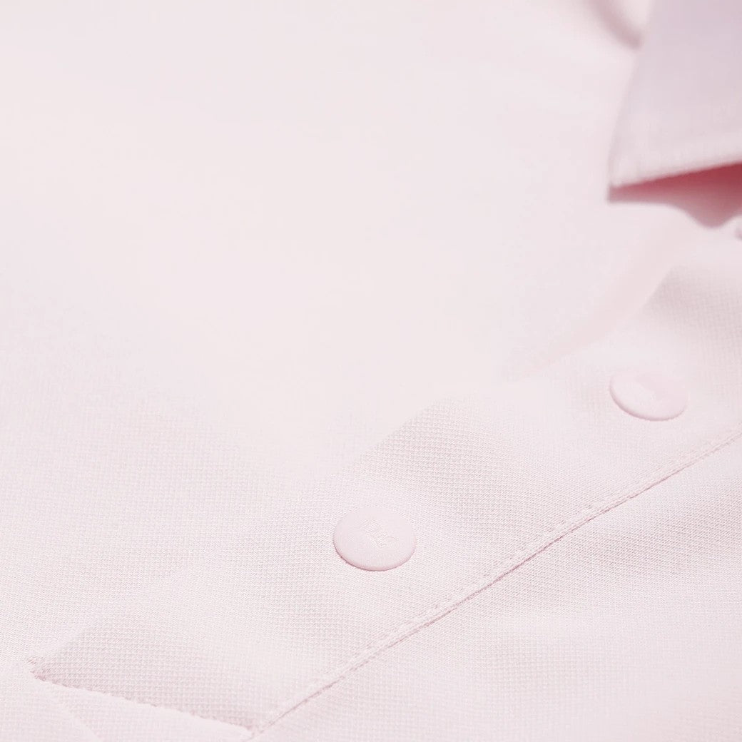 MEN シングルピケ ベーシックポロシャツ ピンク