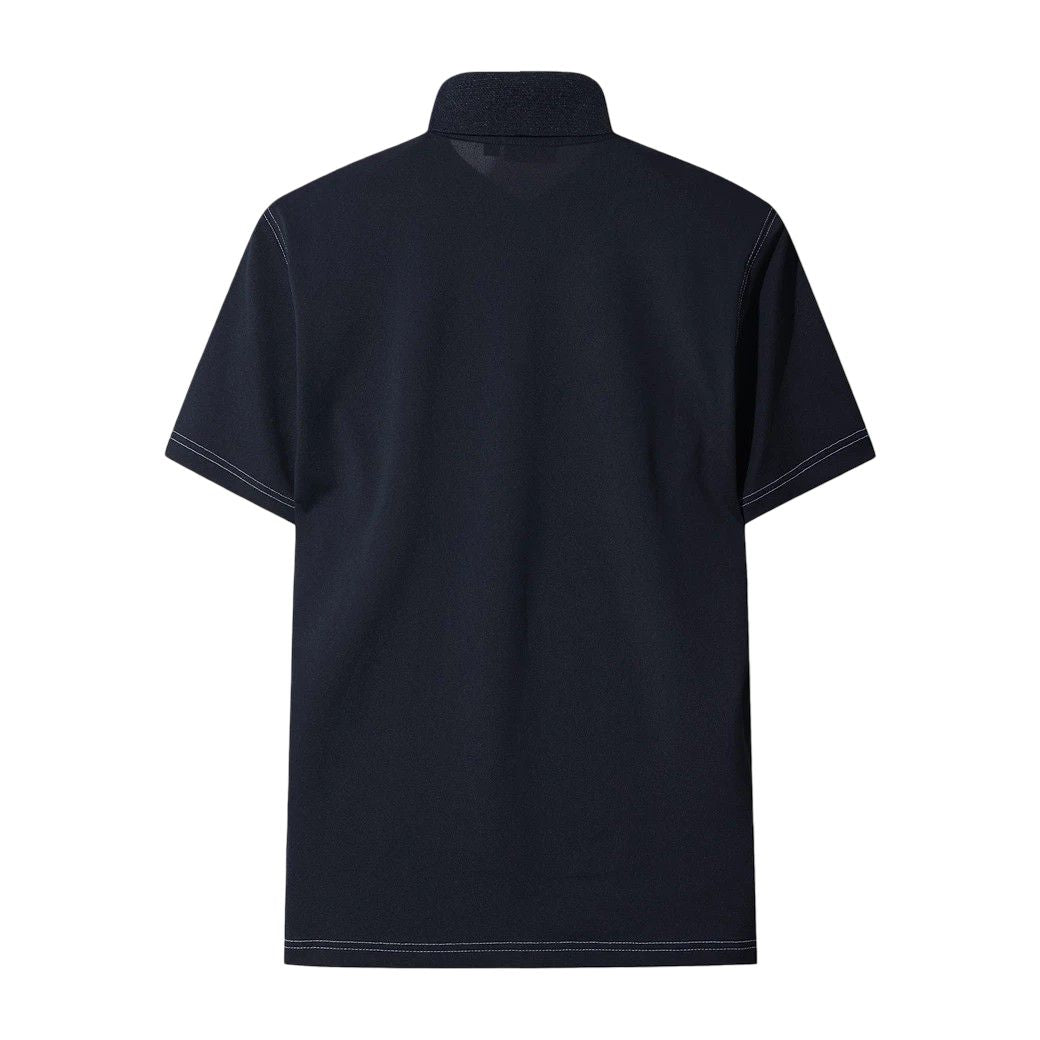 MEN シングルピケ ベーシックポロシャツ ネイビー