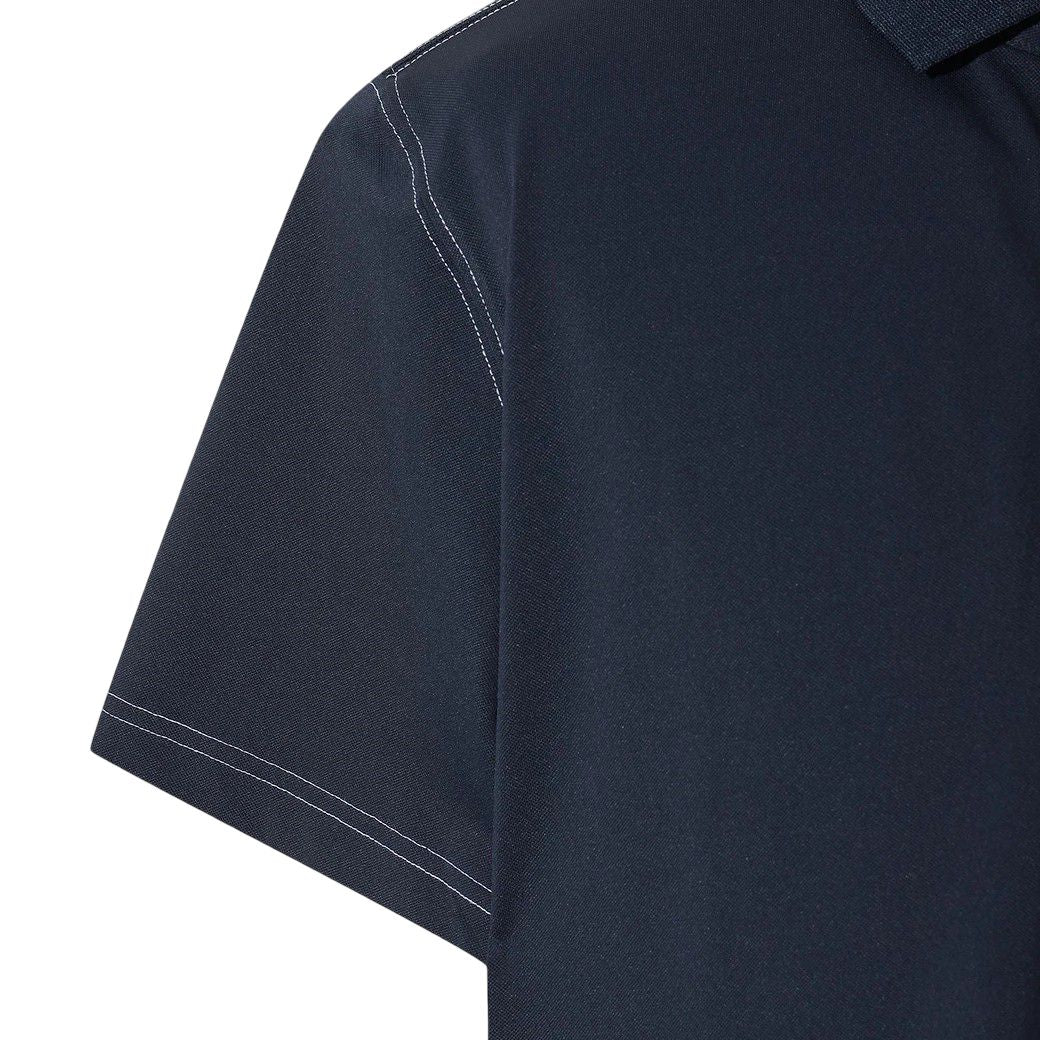MEN シングルピケ ベーシックポロシャツ ネイビー