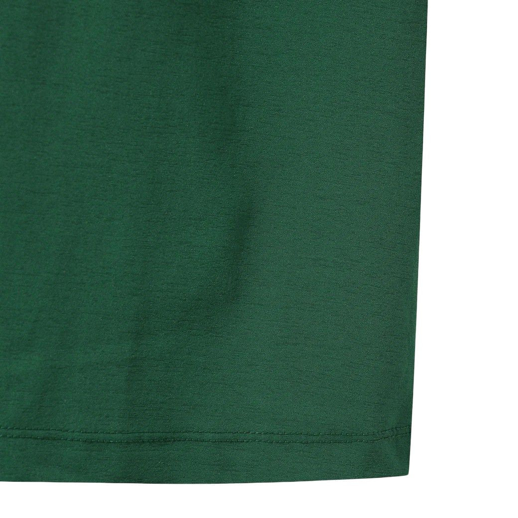 トクコ、 ダークグリーントップス MEN ラグランスリーブ クールタッチポロシャツ ダークグリーン