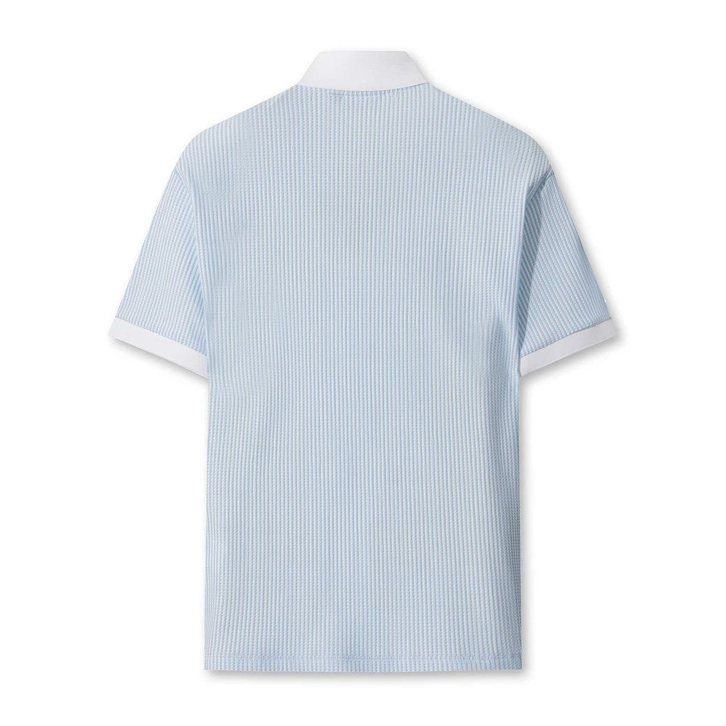 美品　アバハハウス　セットアップ　シアサッカー　シェルボタン　ストライプ　ブルー BLUE BLUE シアサッカーシリーズ｜ハリウッドランチマーケット公式通販