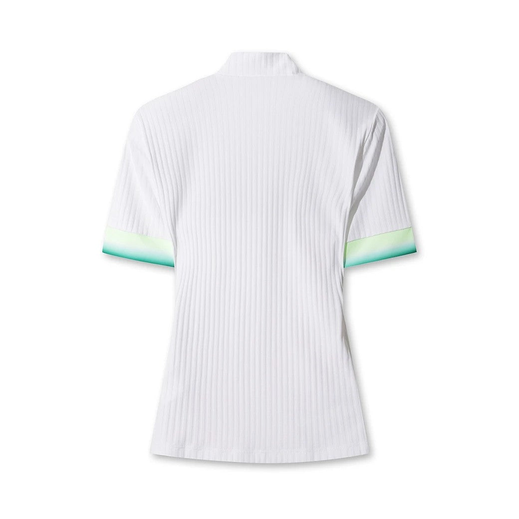 WOMEN ストレッチ リブモックネック ホワイト